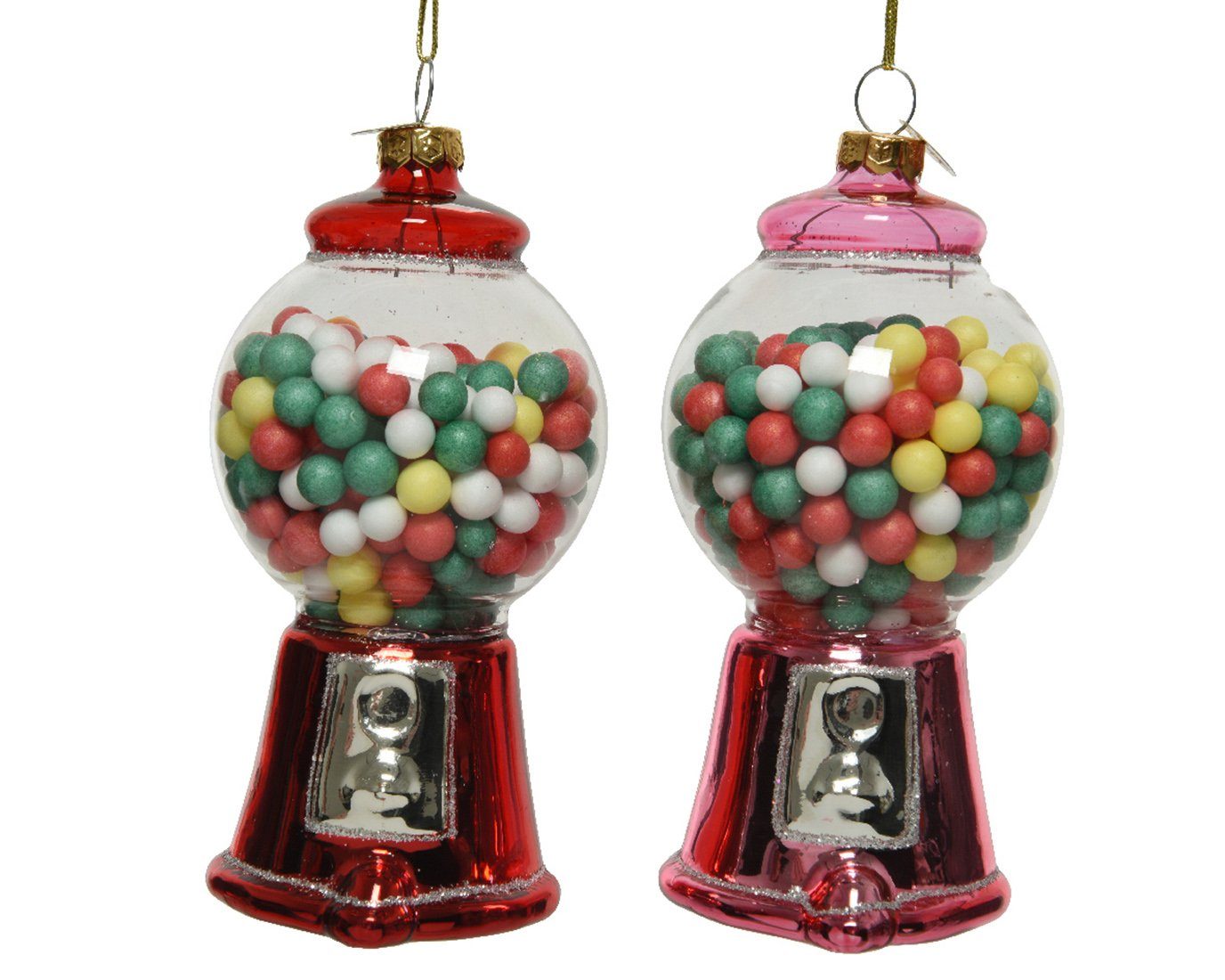 oder Kaugummiautomat season rot Christbaumschmuck Glas Christbaumschmuck, Decoris Stück rosa 1 decorations 10,5cm