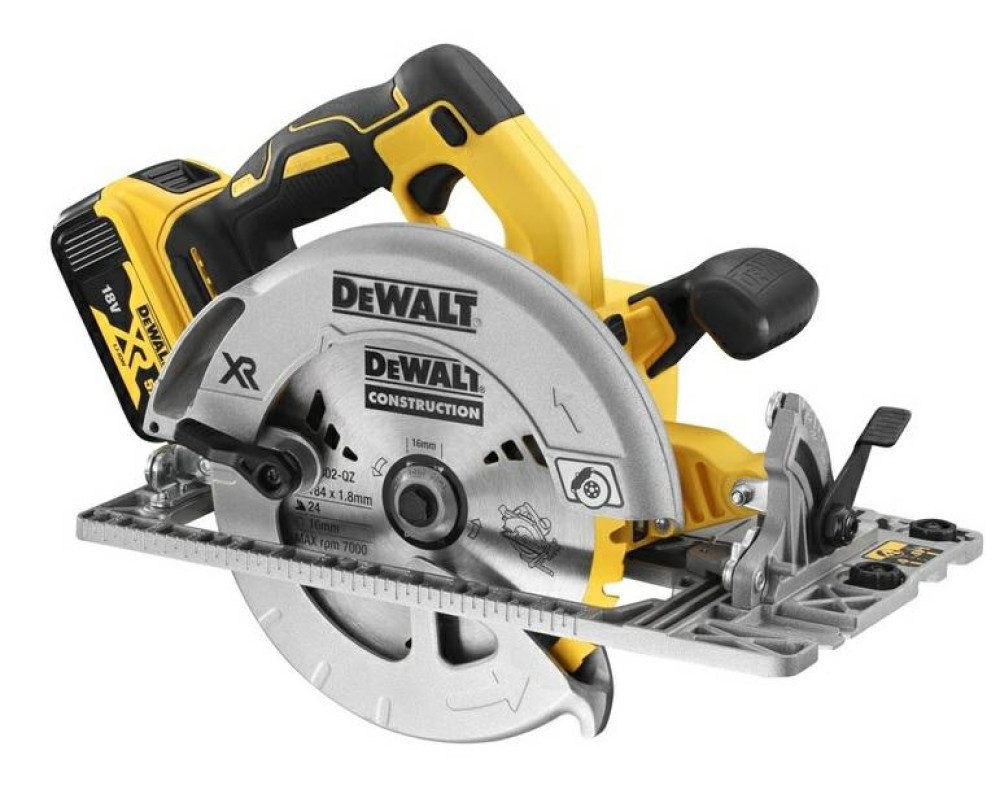 DeWalt Akku-Handkreissäge DEWALT Akku-Handkreissäge 18V 184mm DCS572P2 mit 2x5,0Ah und