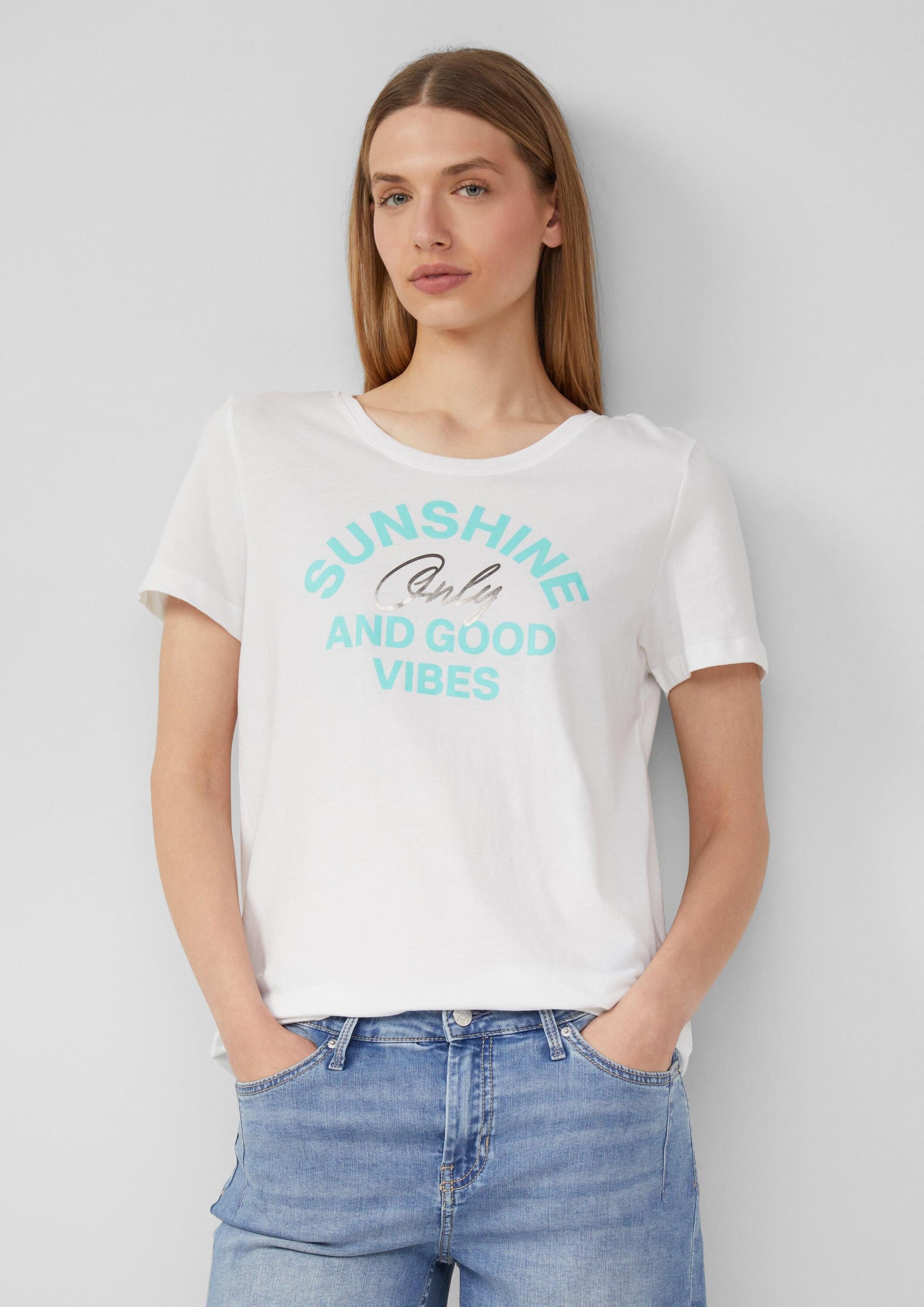 s.Oliver Kurzarmshirt T-Shirt Jersey-T-Shirt mit Frontprint günstig online kaufen