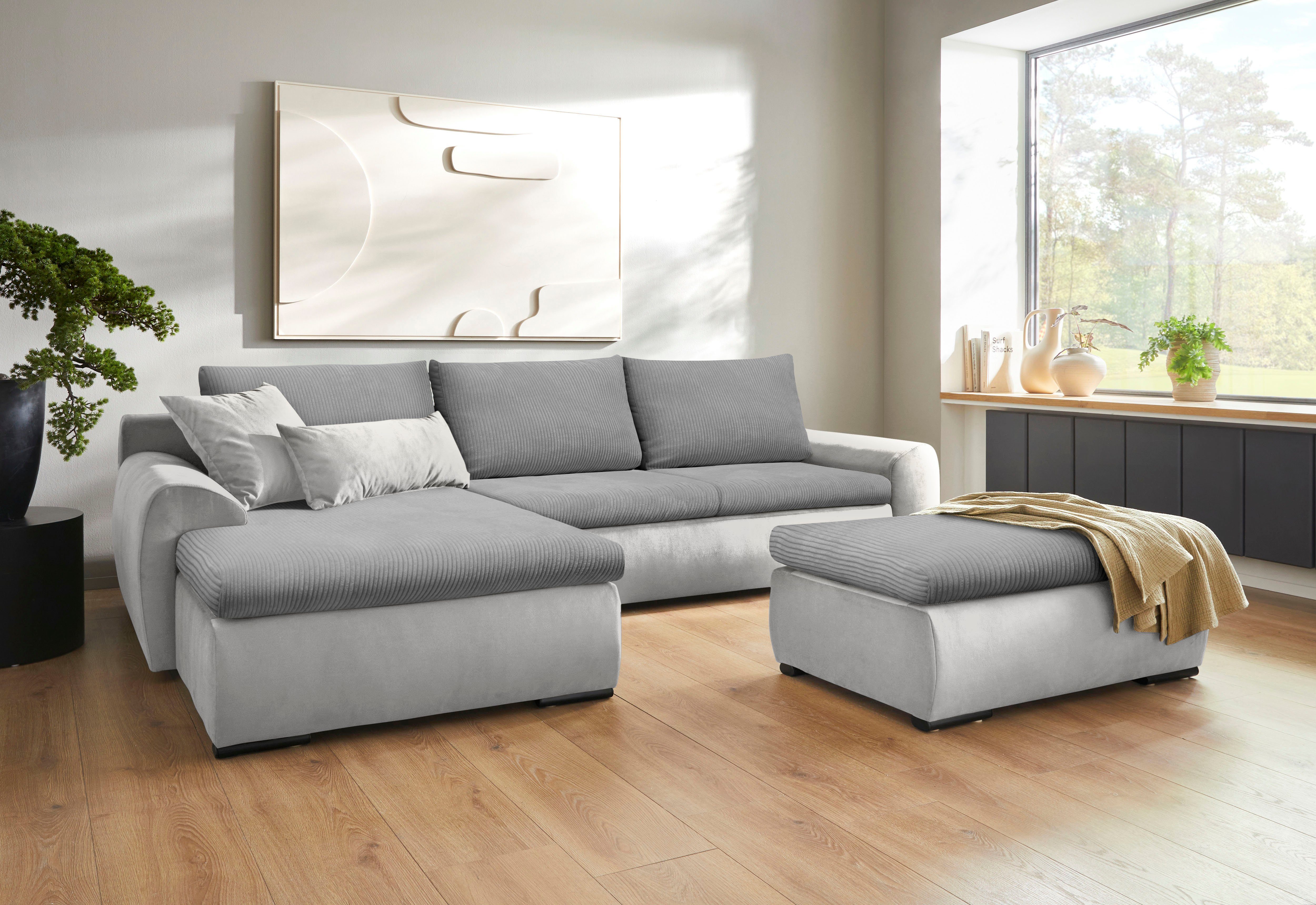 Ecksofa Home wahlweise affaire Win, Bettkasten Bettfunktion mit und