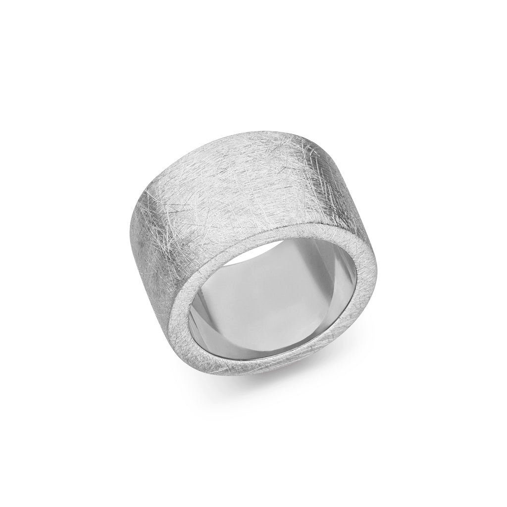 SKIELKA DESIGNSCHMUCK Silberring Silber Ring "Simple" 15 mm (Sterling Silber 925), hochwertige Goldschmiedearbeit aus Deutschland
