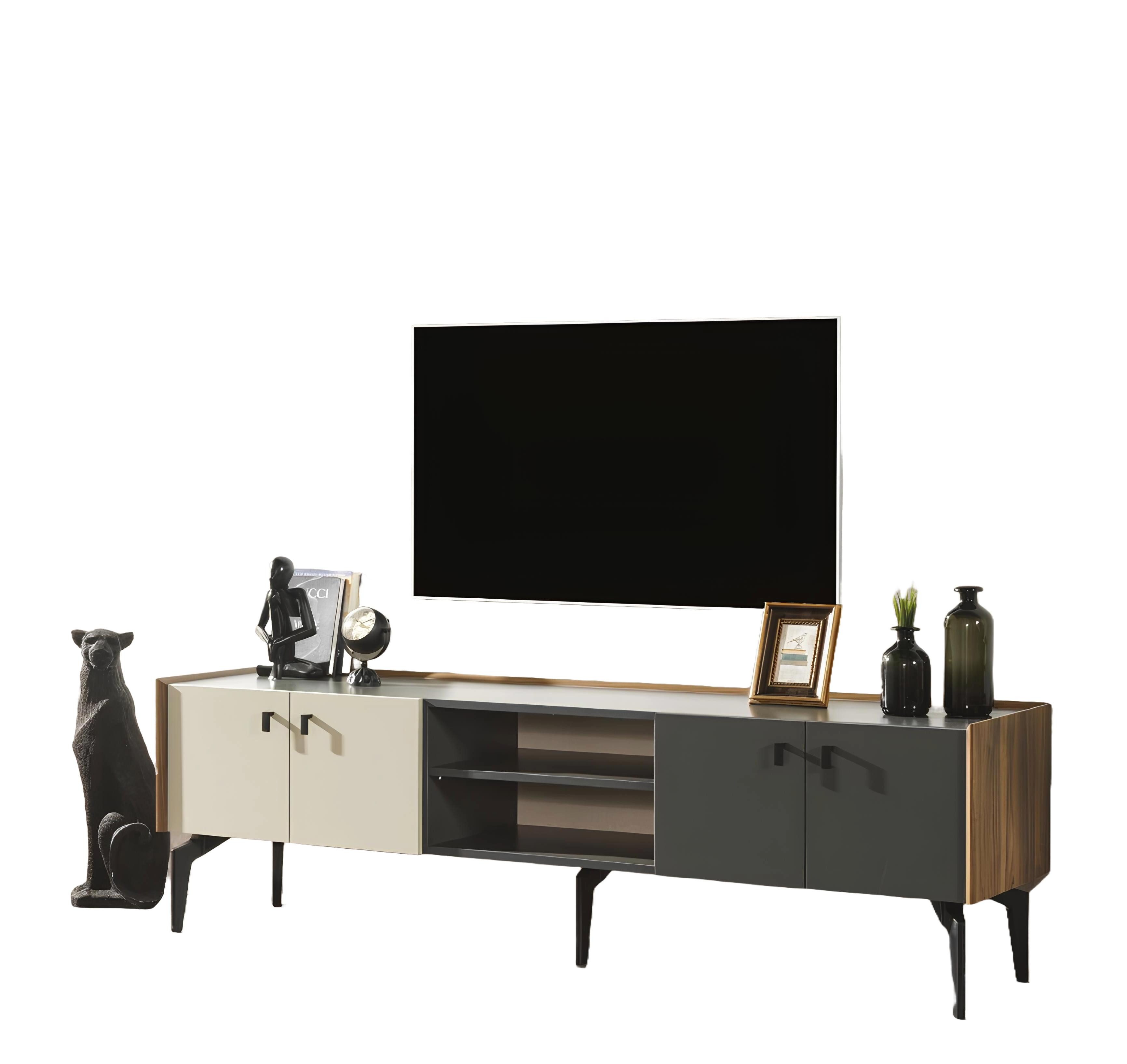 Xlmoebel TV-Schrank Modernes Wohnzimmer-Set aus Holz mit TV-Ständer und Stauraum (2-St., TV Ständer) Hergestellt in Europa