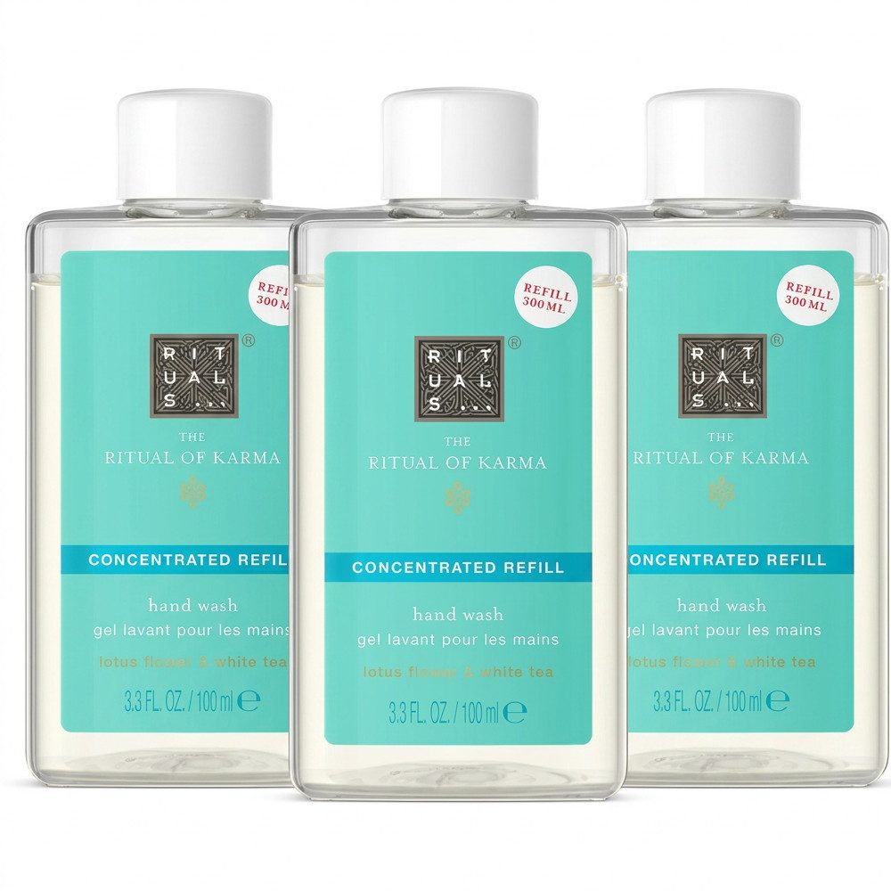 Rituals Flüssigseife Rituals The Ritual Of Karma Hand Wash Refill 3er Set, 1-tlg., Vorteilspack mit drei Nachfüllkonzentraten für flüssige Handseife
