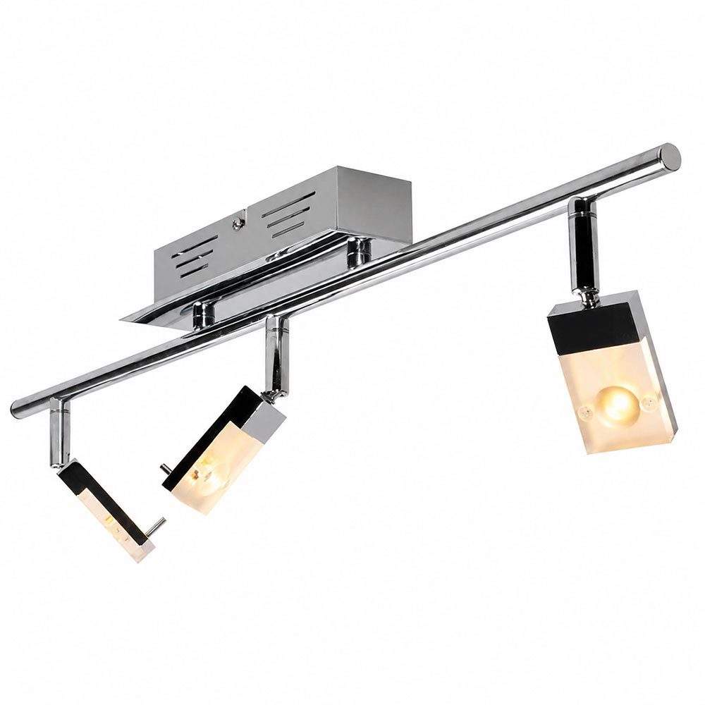 Brilliant LED Deckenleuchte, LED-Leuchtmittel fest verbaut, Warmweiß, LED Decken Leuchte chrom Wohn Zimmer Beleuchtung Spot Strahler Lampe