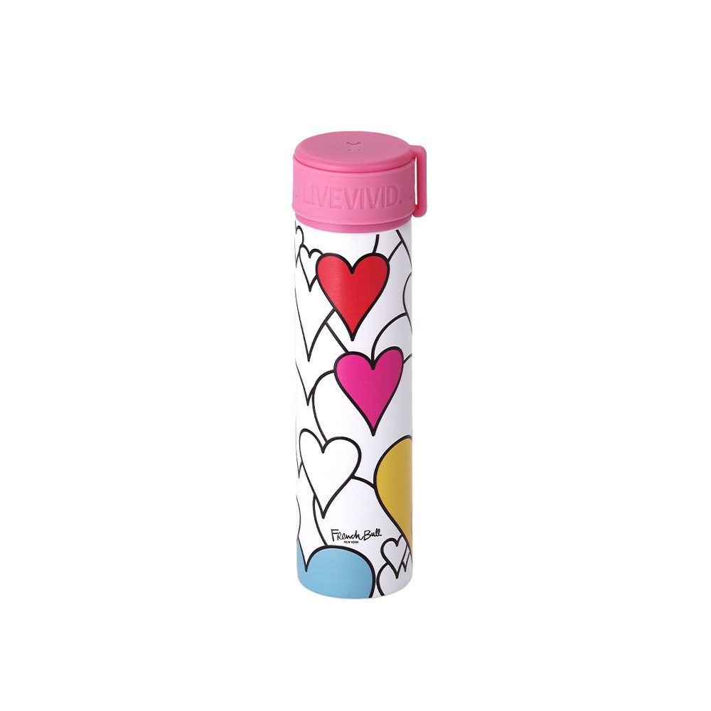 NEOFLAM® Thermobecher Skinny Thermobecher Rainbow Heart, 210ml, 1-tlg., Edelstahl