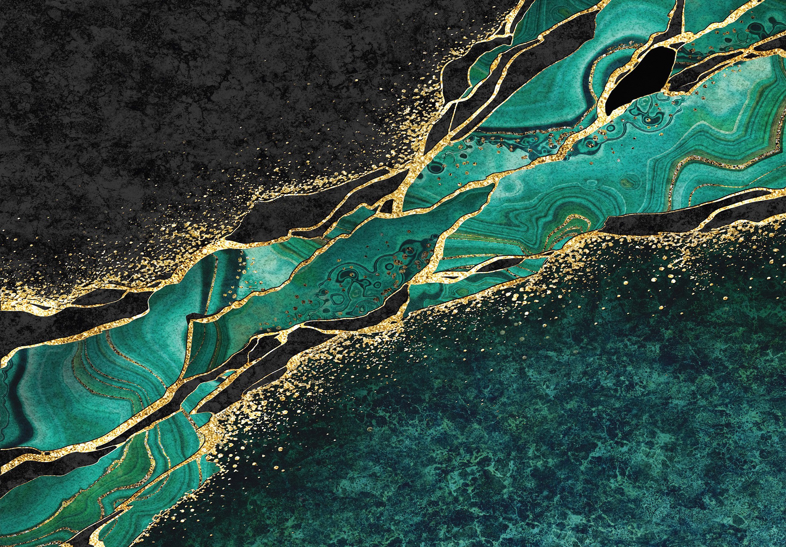 Wallarena Fototapete Marmor Grün Steinoptik Stein Abstrakt Moderne Wohnzimm günstig online kaufen