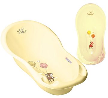 Tega-Baby Babybadewanne 2 Teile Set FOREST Gelb + Ständer Grau - Babybadeset Wanne 86 cm, (Made in Europe Premium-Set), **Babywanne + Badesitz + Ständer **