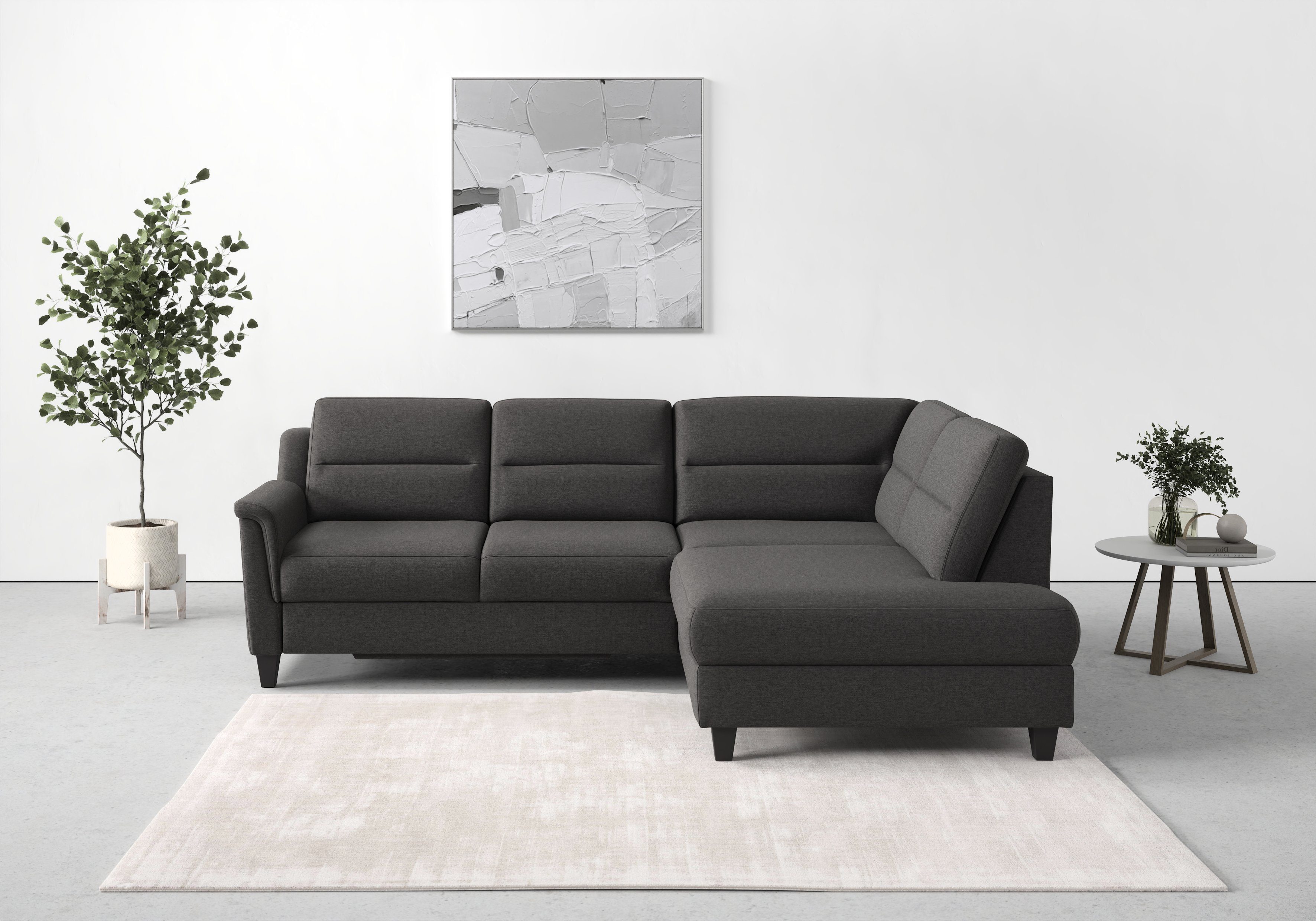 sit&more Ecksofa Farö, und wahlweise mit Bettfunktion Bettkasten inklusive Federkern