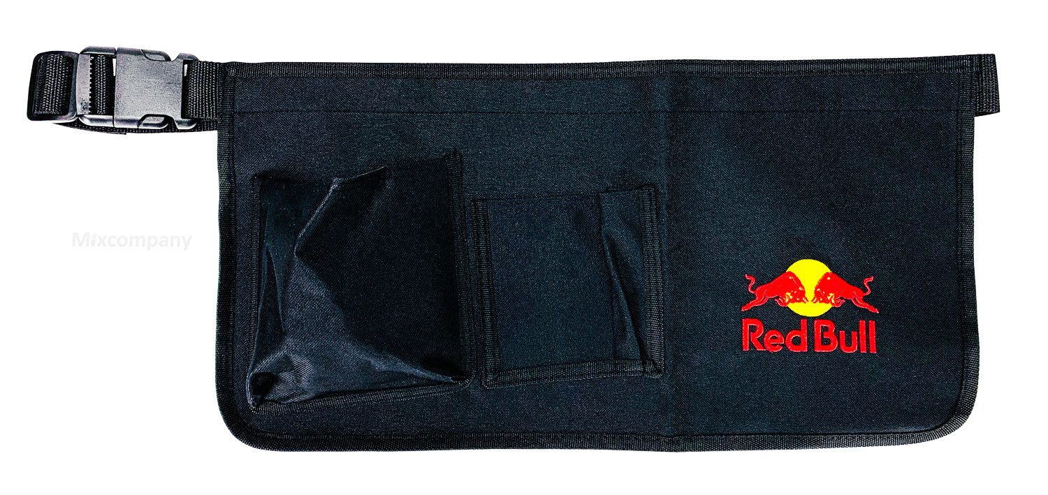 CM Стекло-Set Red Bull Schürze 25x49cm Polyester Bistroschürze Schürze mit Schne
