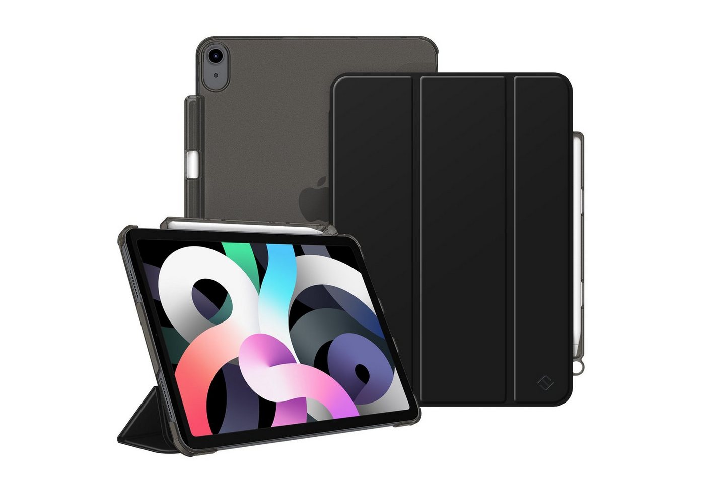Fintie Tablet-Hülle für iPad Air 11'' M4/M3/M2(2026/2025/2024), iPad Air 5/4 Gen 2022/2020 10.9 Zoll, mit Stifthalter, ultradünne leichte Hülle mit transparenter Rückseite