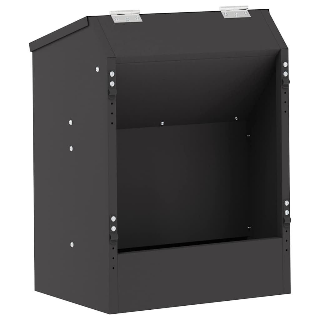 vidaXL Futterspender Kaninchenfütterer Schwarz 33,5 x 25,5 x 45,5 cm 3 kg