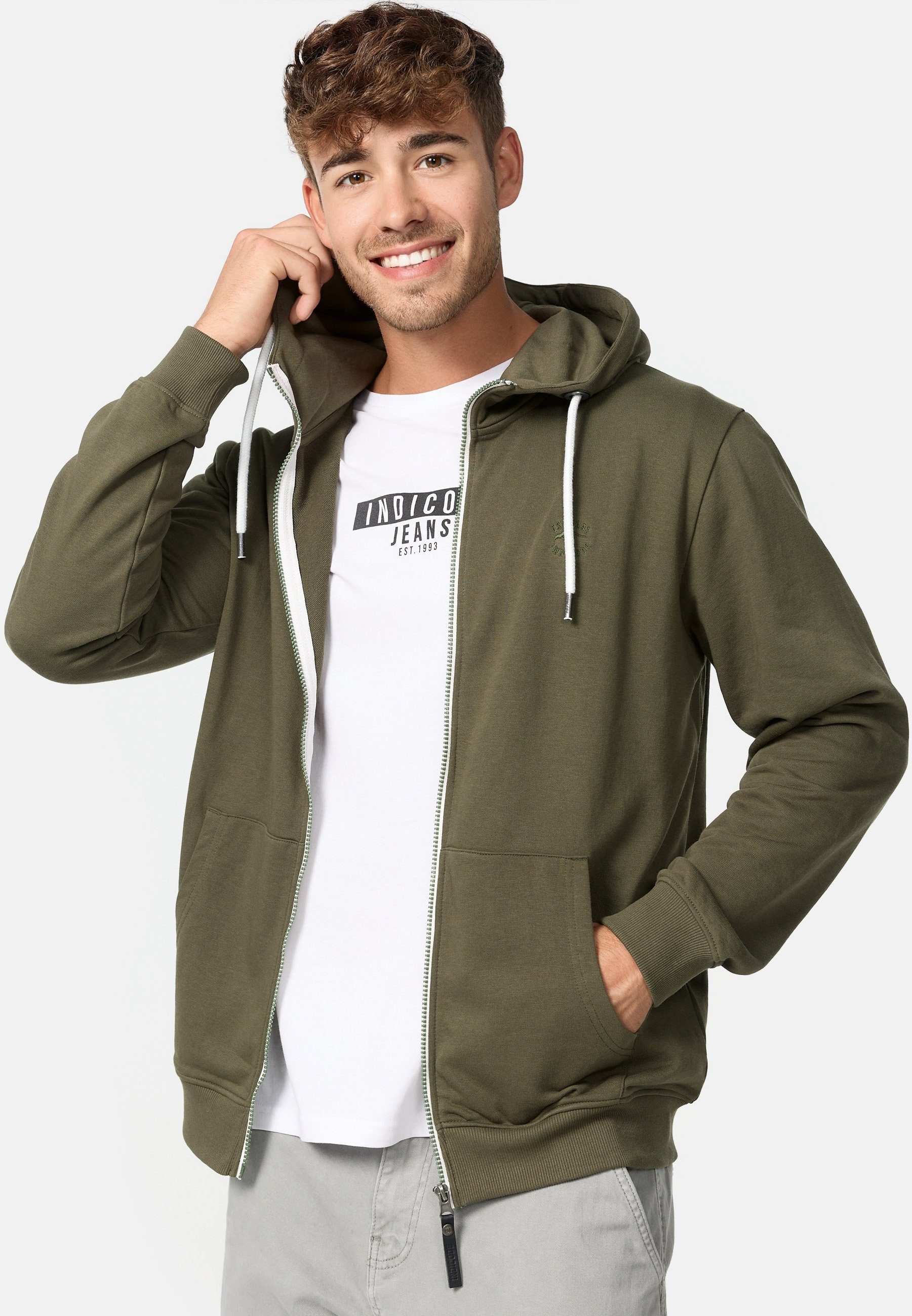 Indicode Sweatjacke INChristos Army