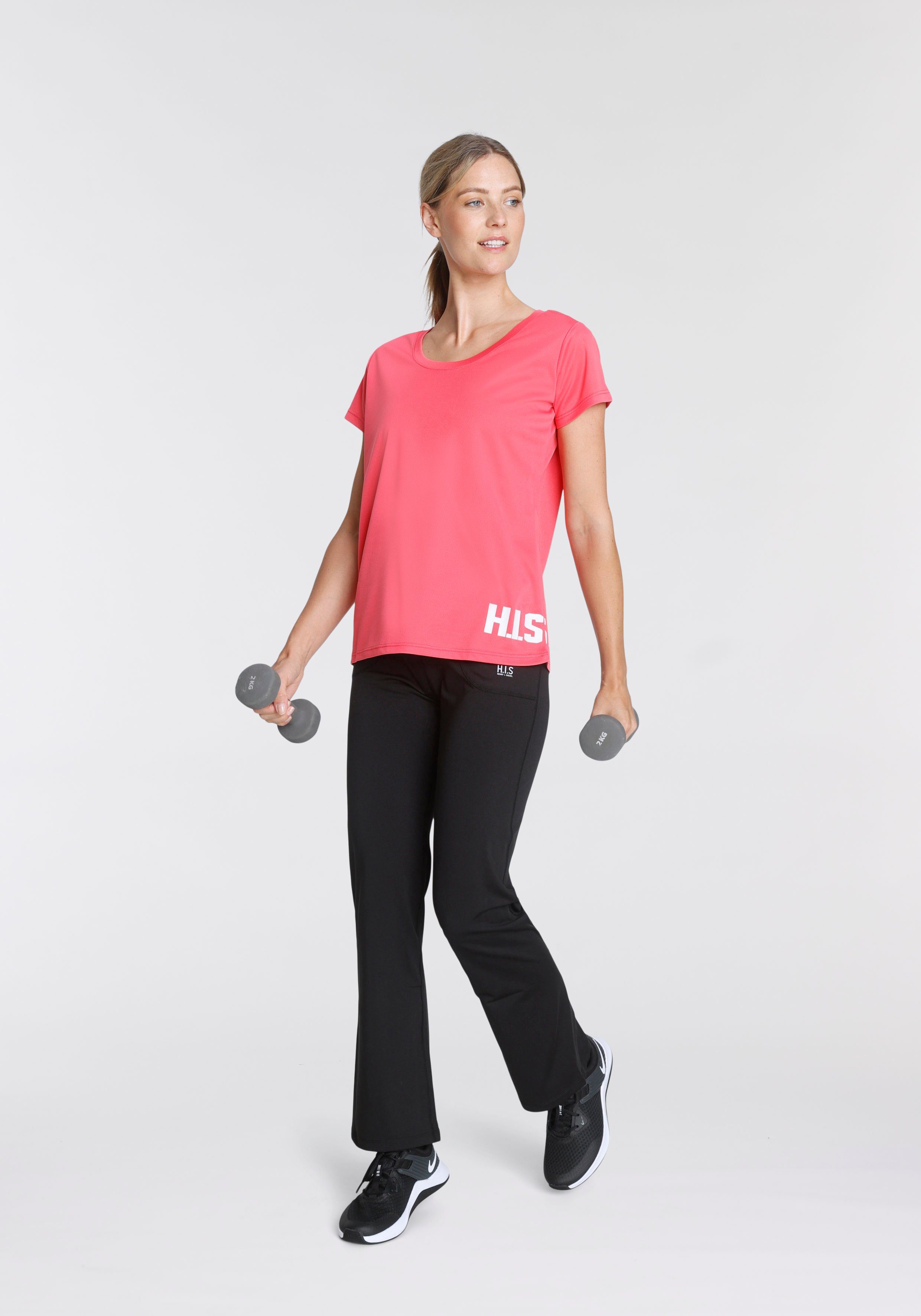 H.I.S Funktionsshirt (Spar-Set, 2er-Pack) figurbetonter Schnitt, sportlicher Look, mit trendigem Logodruck