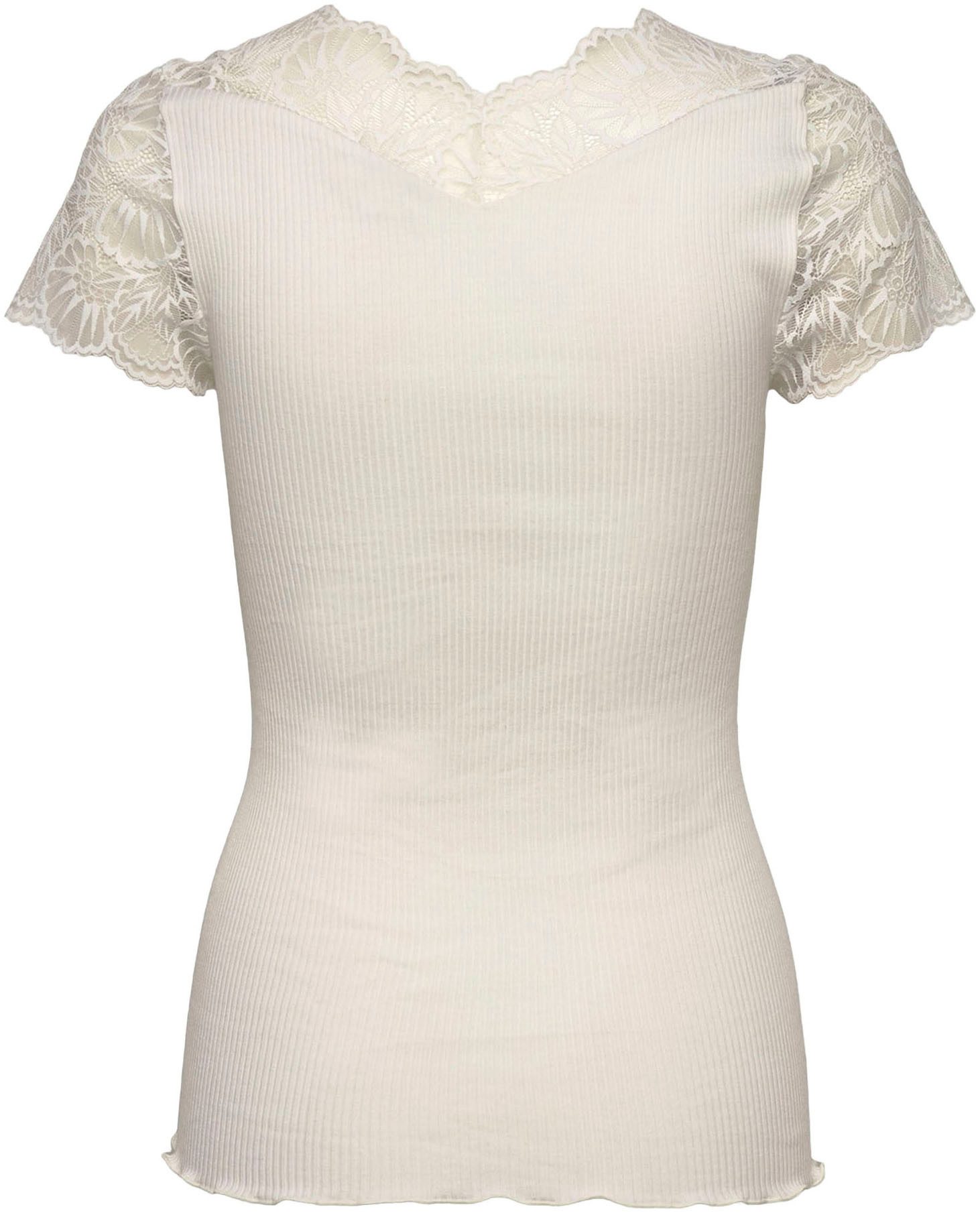 rosemunde T-Shirt elastischer Vintage-Spitzenbesatz, Kurzarm, gewellter Sau günstig online kaufen