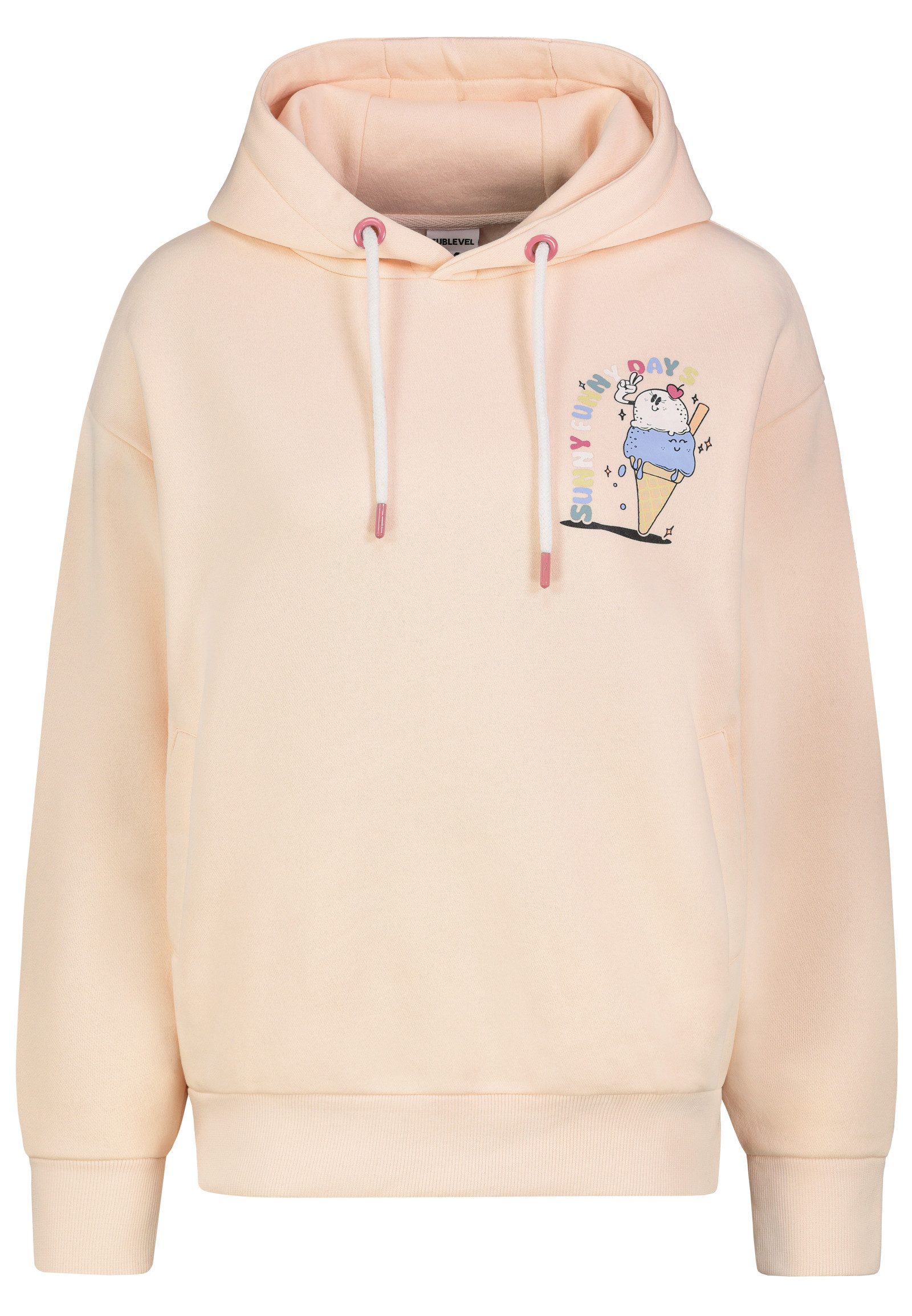 SUBLEVEL Hoodie Gemütlicher mit Kapuze und Printmotiv (1-tlg) D10606BA02420N-Hoodie