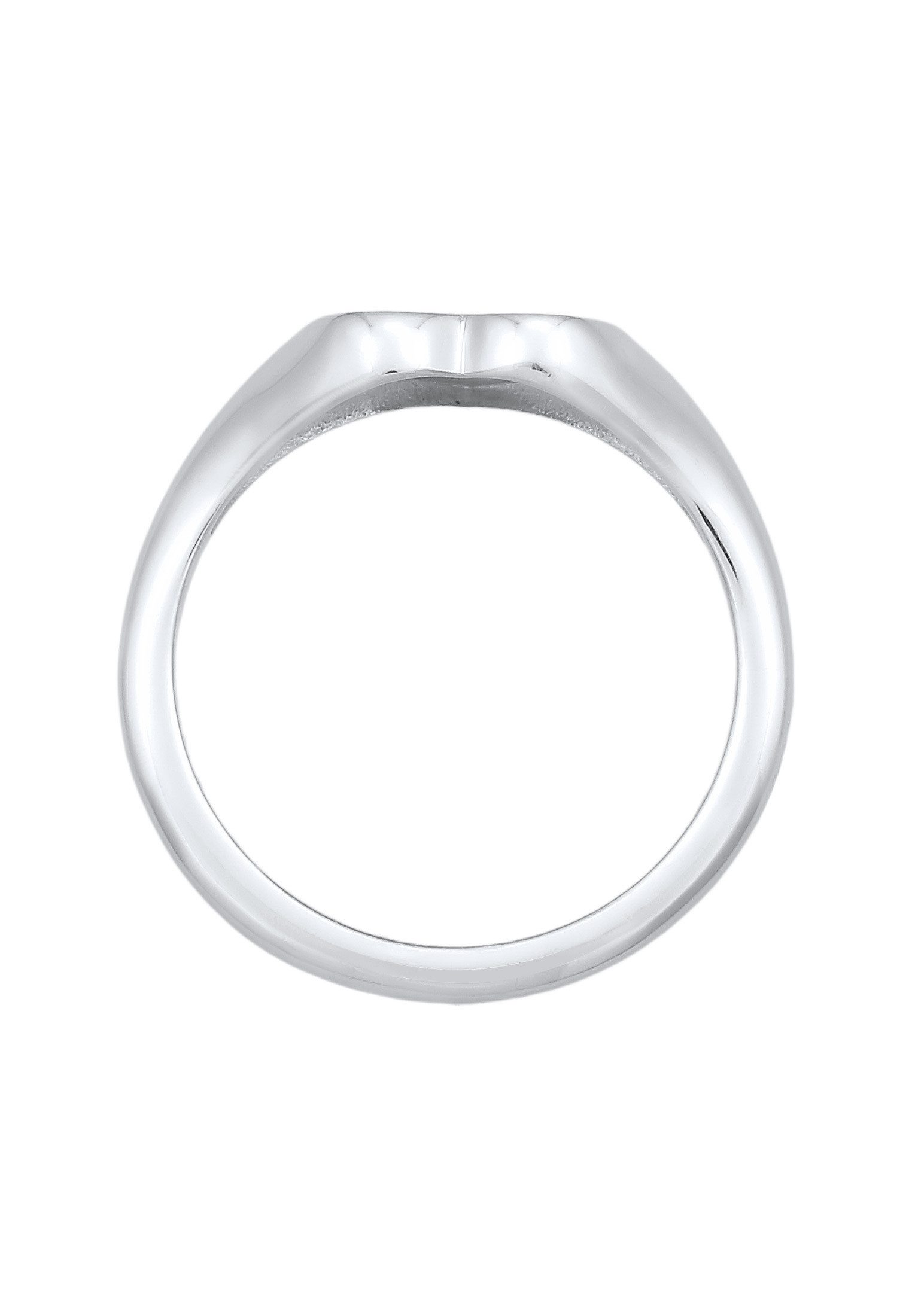 Elli Siegelring Herz Liebe Siegelring 925 Silber