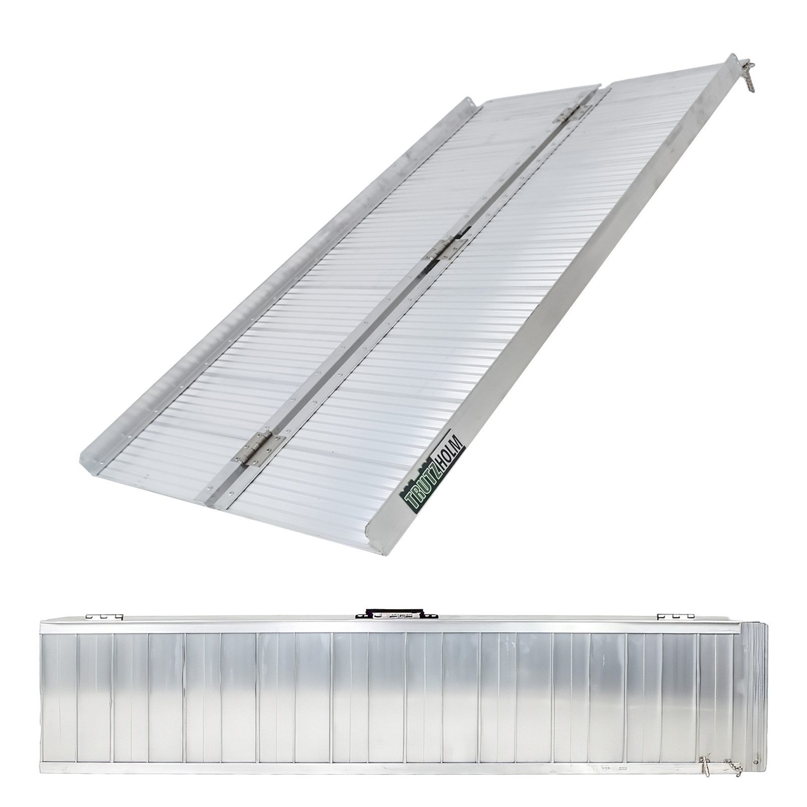 TRUTZHOLM Auffahrrampe Rollstuhlrampe klappbar 152 cm Traglast 272 kg Alu mit Tragegriff (Produkt, 1-St), geriffelt