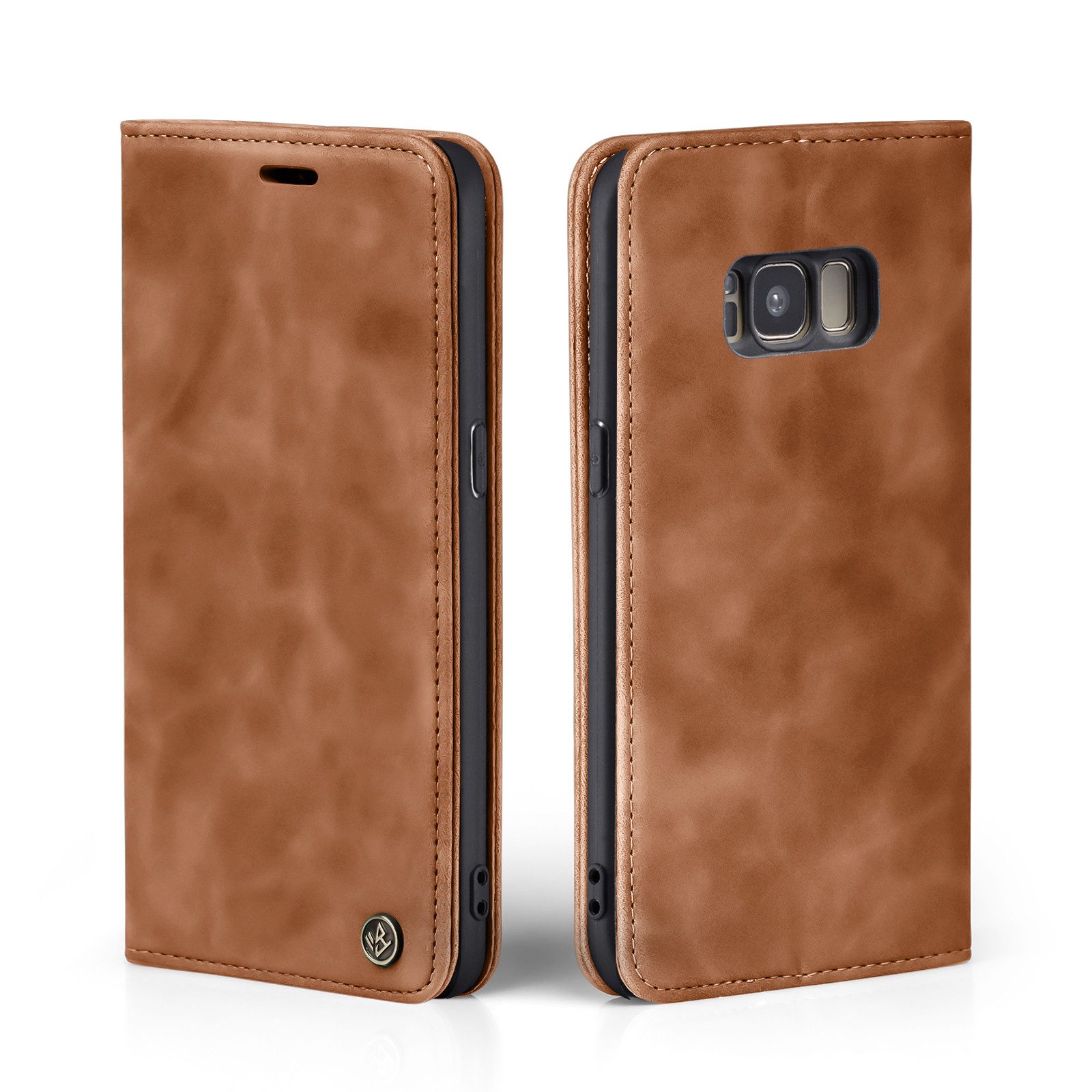 Tec-Expert Handyhülle Tasche Hülle für Samsung Galaxy S8, Cover Klapphülle Case mit Kartenfach Fliphülle aufstellbar