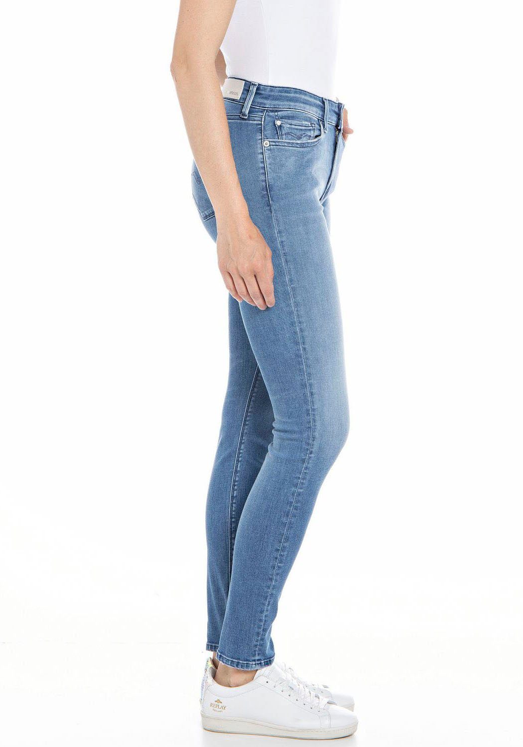 Luzien mid Replay blue Skinny-fit-Jeans