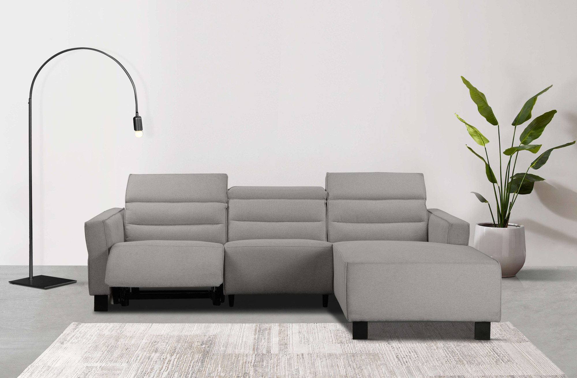 Ecksofa Carpari, L-Form, 263 cm, manuelle o. elektrische Relaxfunktion