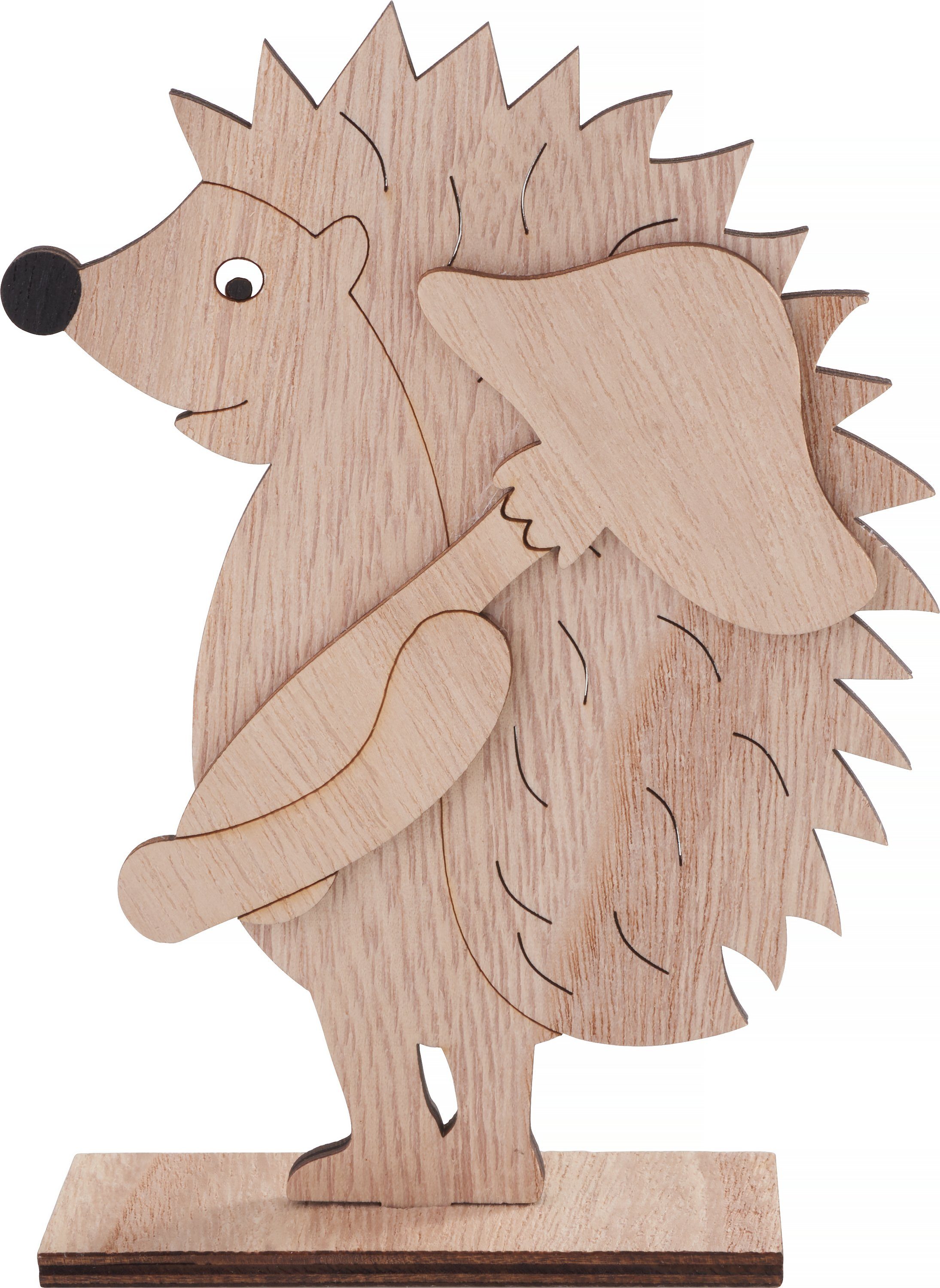 VBS Modellbausatz VBS Holz-Steckmotiv 'Igel', 3-tlg.