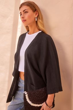 Next Kimono Jacke aus 100 % Leinen, Leinen