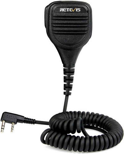 Retevis Walkie Talkie Funkgerät Lautsprecher Mikrofon Kompatibel mit Retevis Baofeng, Jagd, Funkgerät Handmikrofon für Jagd und Schießen