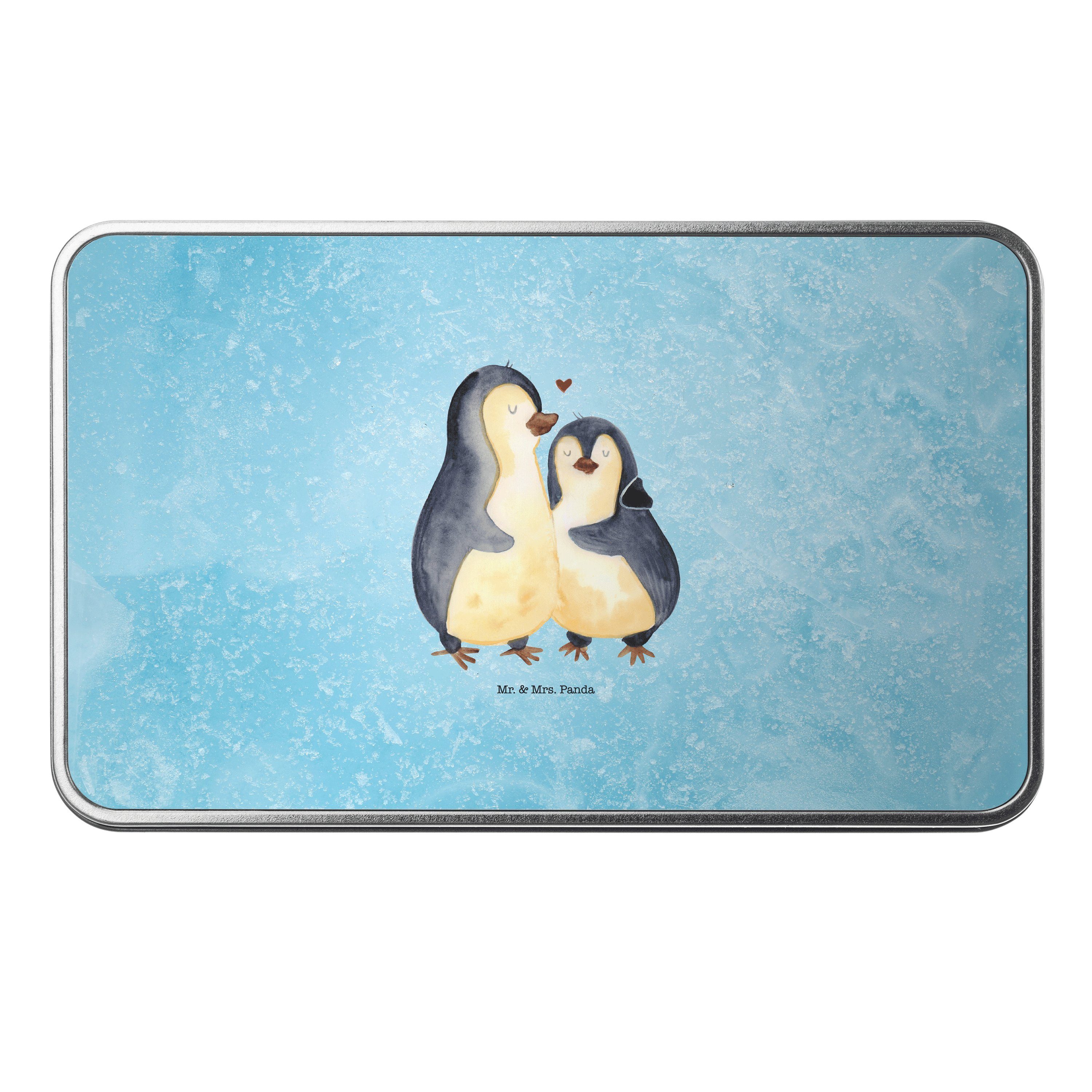 Mr. & Mrs. Panda umarmend St) verknallt, Eisblau Pinguin Geschenk, (1 - Hochzeitsgeschenk, Dose 