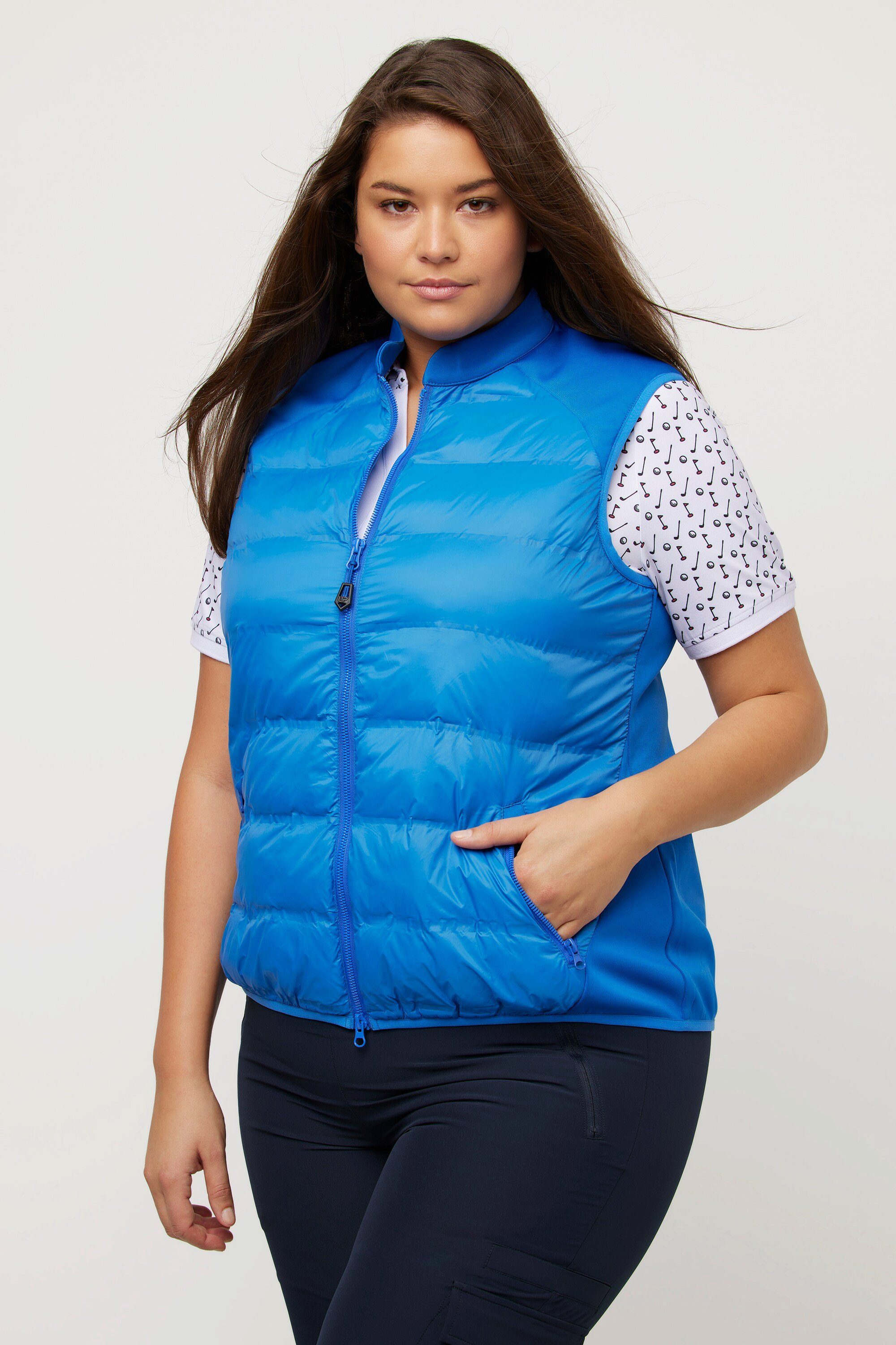 Steppweste Golf-Hybridweste Powerstretch 2-Wege-Zipper