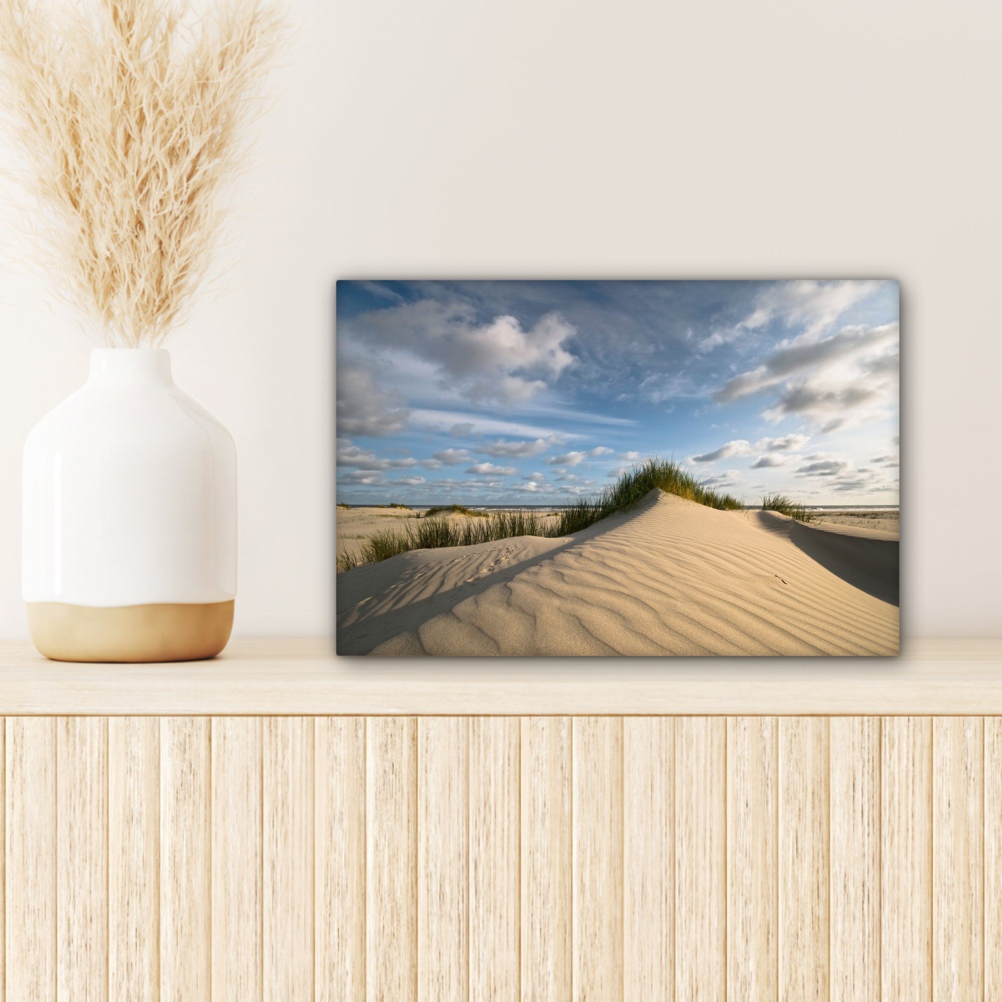 Niederlande, Aufhängefertig, St), - OneMillionCanvasses® Strand Leinwandbilder, cm - Sand (1 Leinwandbild Wandbild 30x20 Wanddeko,