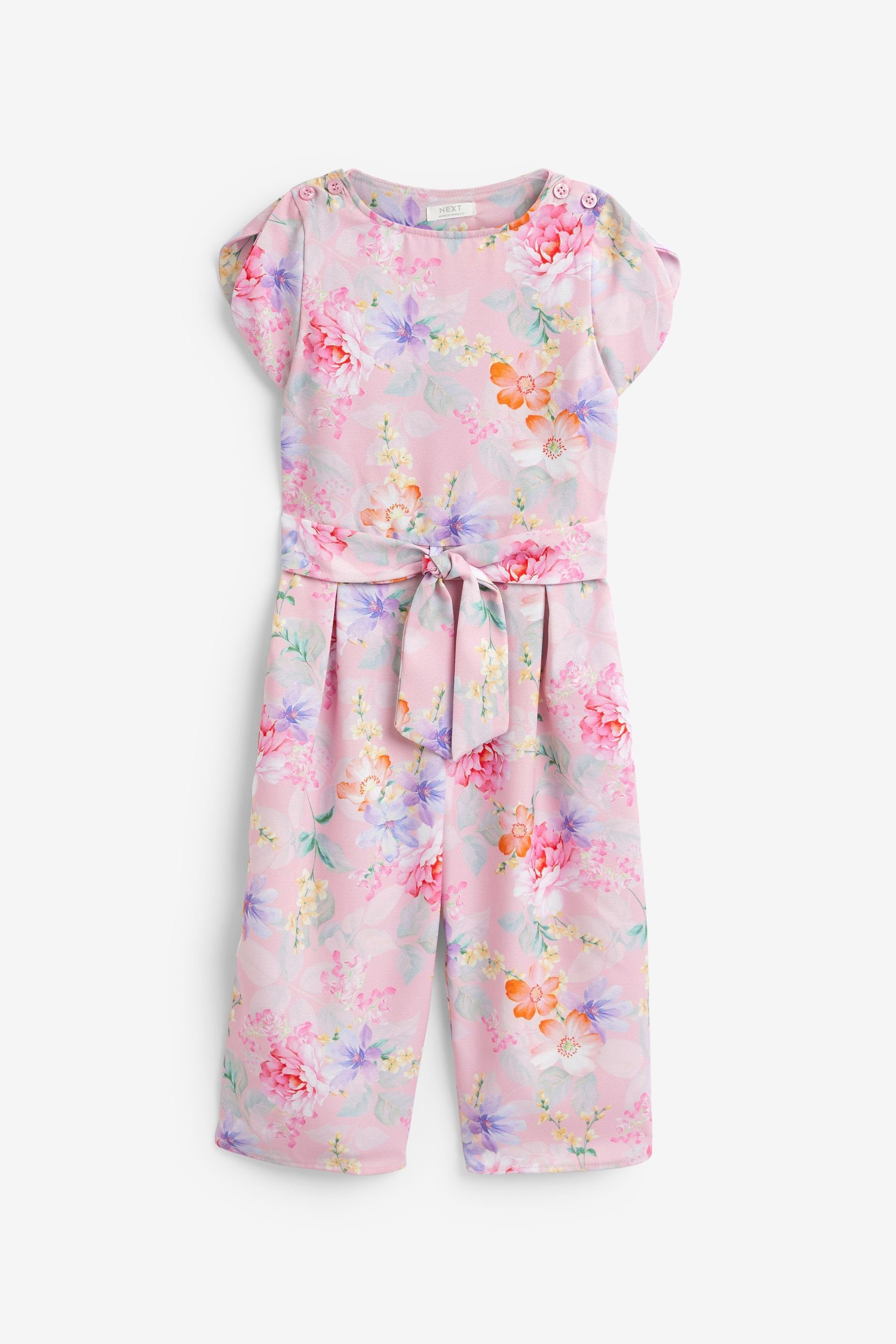 (1-tlg) Pink Blumendruck Jumpsuit Overall mit Next