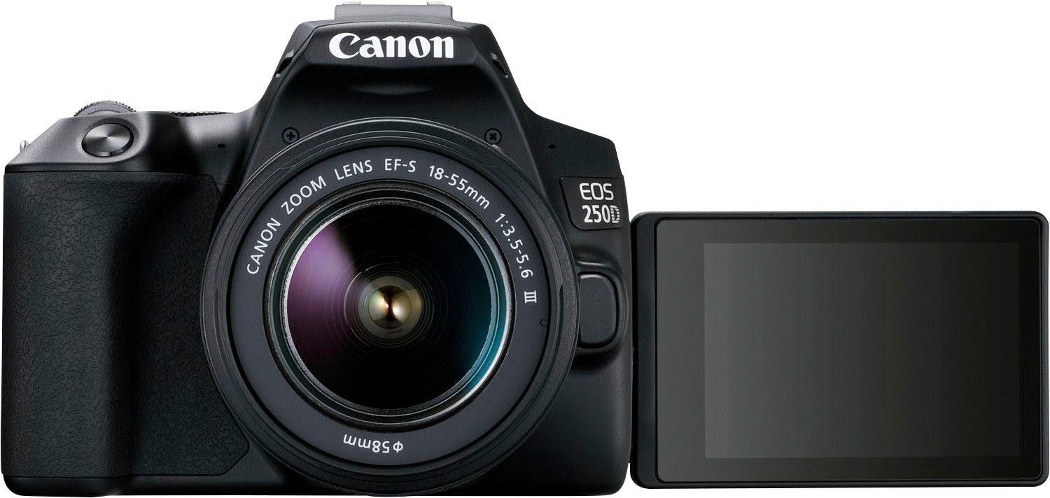 Systemkamera SB130 24,1 MP, (EF-S 18-55mm f/3.5-5.6 + Kit 18-55mm f/3.5-5.6 + 250D Bluetooth, EF-S WLAN) III, III Canon