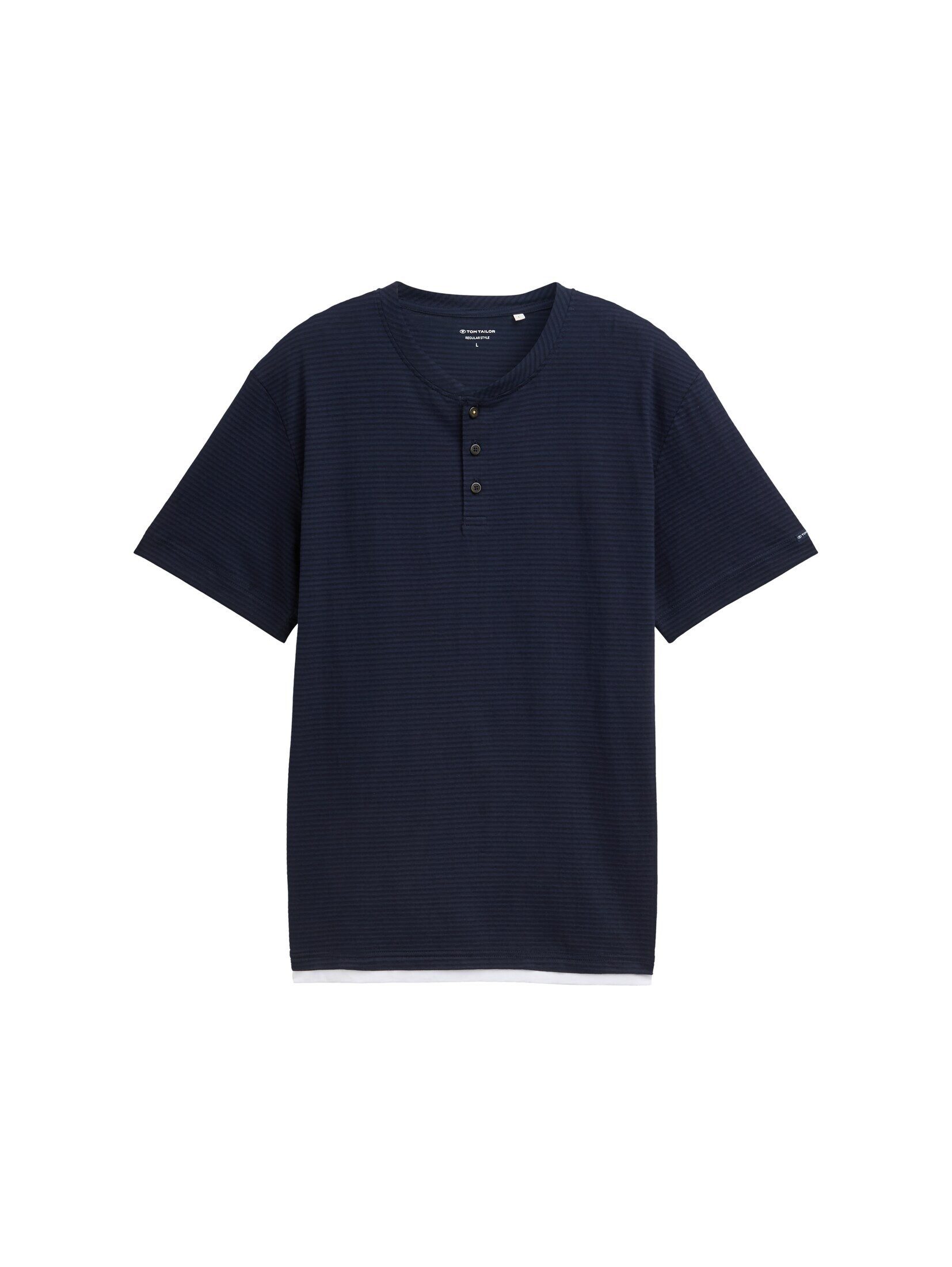 TOM TAILOR T-Shirt Henley T-Shirt aus günstig online kaufen