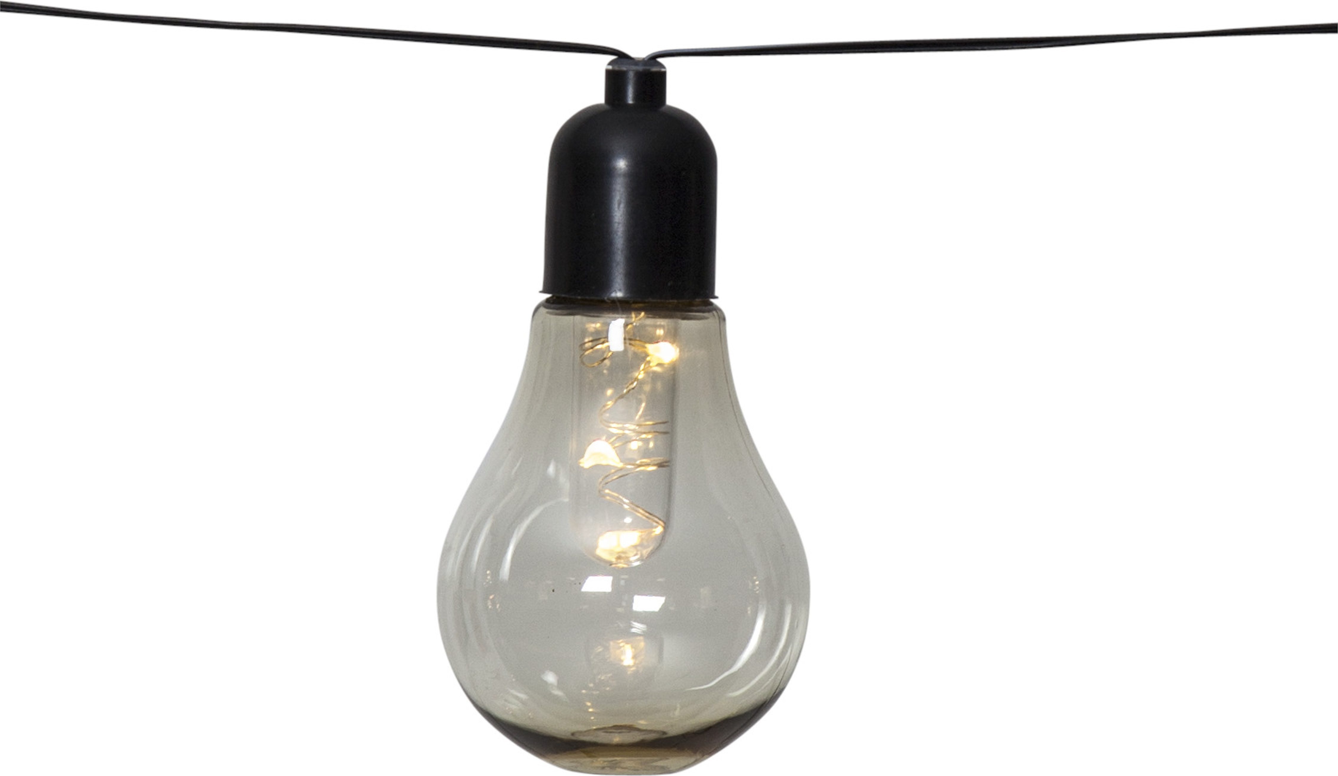 STAR TRADING LED-Lichterkette Glow, 10-flammig, ca. 4,05 m, Batterie, Timer, Vierfarb-Karton