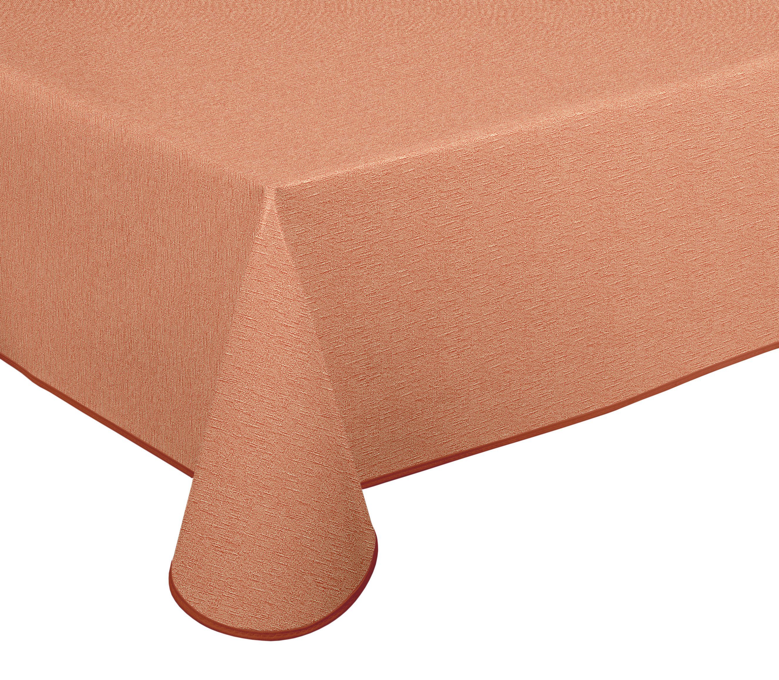 Beautex Tischdecke Wachstuchtischdecke, Leinenstruktur Terra/orange, Gr. Eckig