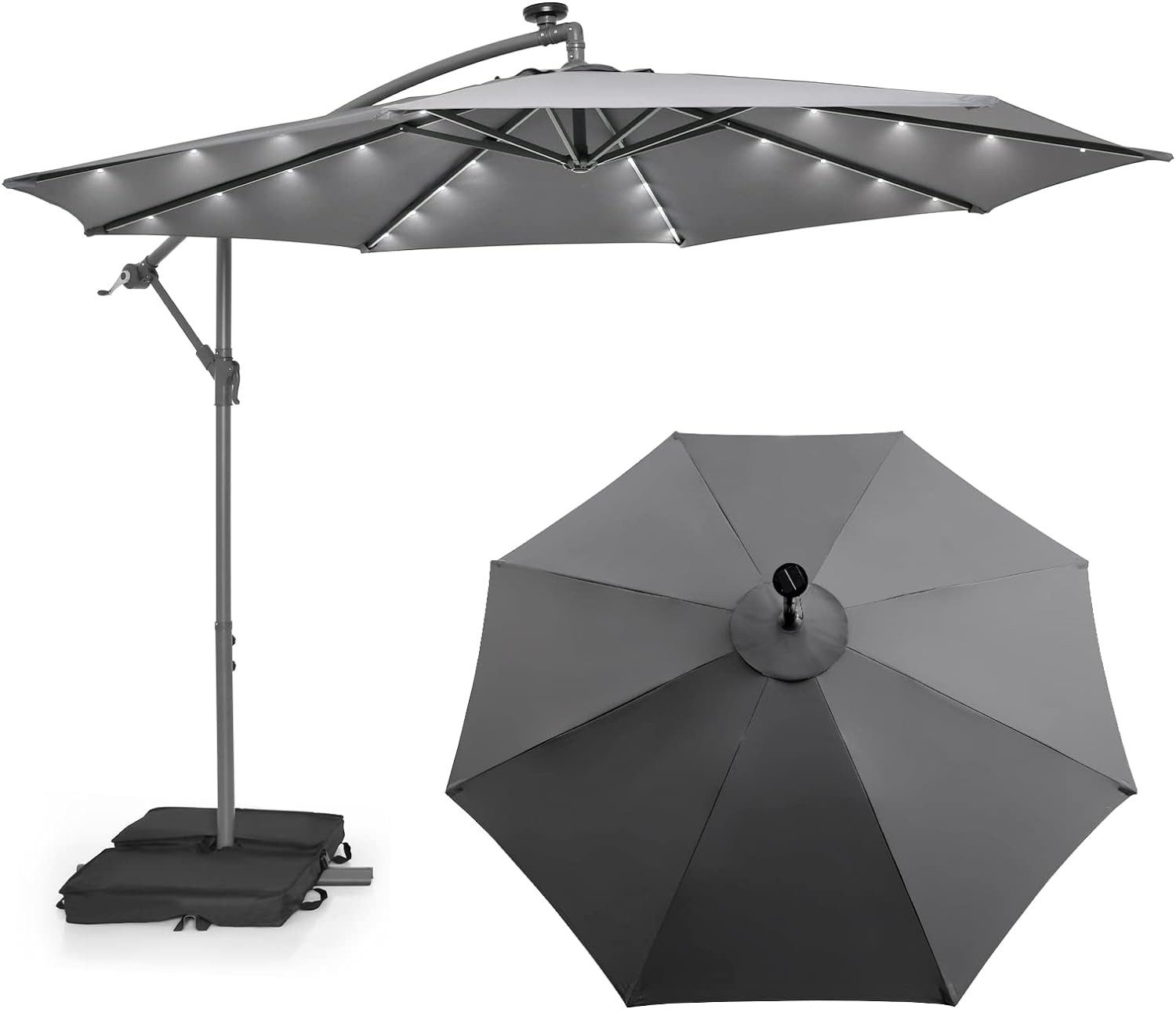 KOMFOTTEU Sonnenschirm Ø 300 cm, mit günstig online kaufen