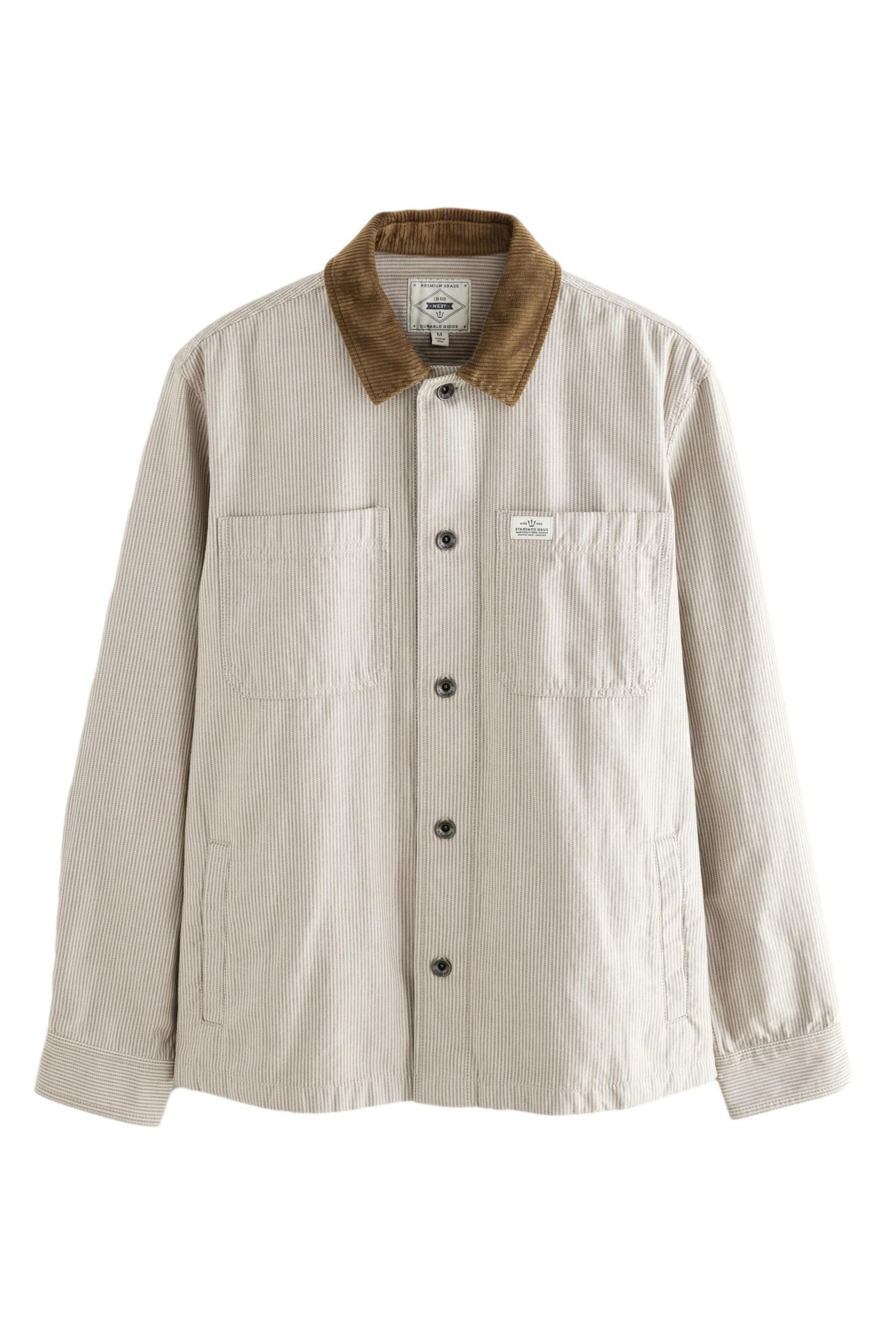 Hemdjacke Jacke 100 % Baumwolle mit Cordkragen