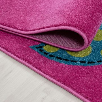 Teppich Eulen-Design, Teppium, Rechteckig, Höhe: 11 mm, Kinderteppich Eule-Design Baby Teppich Kinderzimmer Pflegeleicht