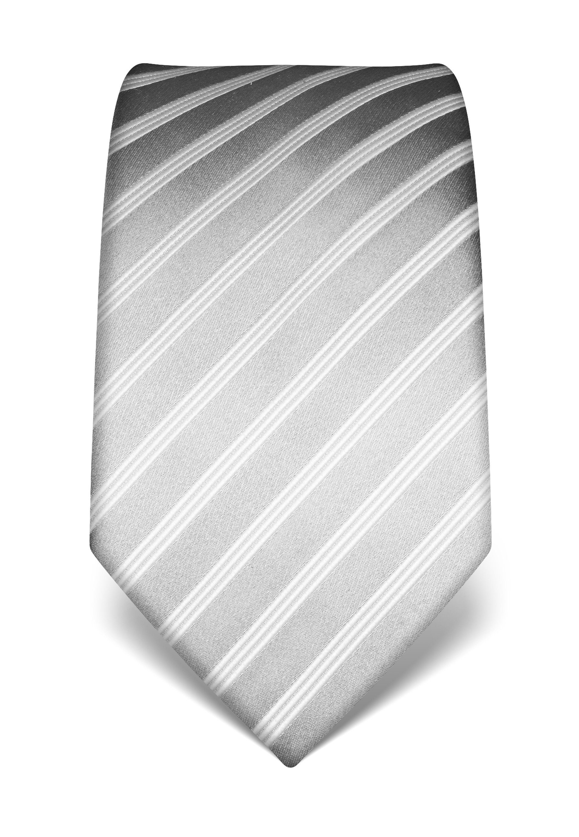 silber Krawatte gestreift Vincenzo Boretti