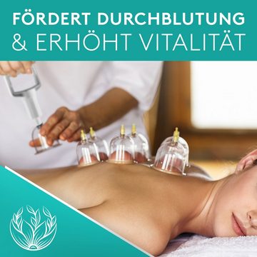 KURGLAS Vakuum-Massager Schröpfgläser aus Kunststoff, mit Therapiemagneten & Faszienschaber 24-tlg., Schröpfset mit e-Book, Schröpfglas aus Kunststoff, Gegen Verspannungen