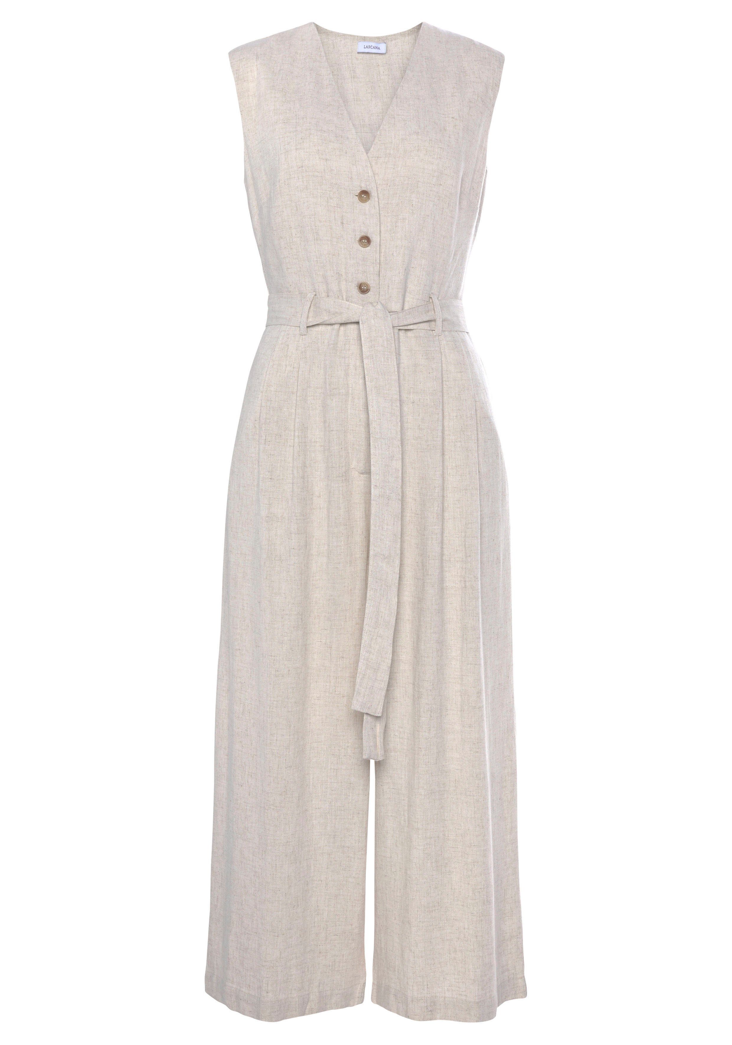 LASCANA Overall (mit Bindegürtel) und Taschen, sommerlicher Jumpsuit, casual-chic
