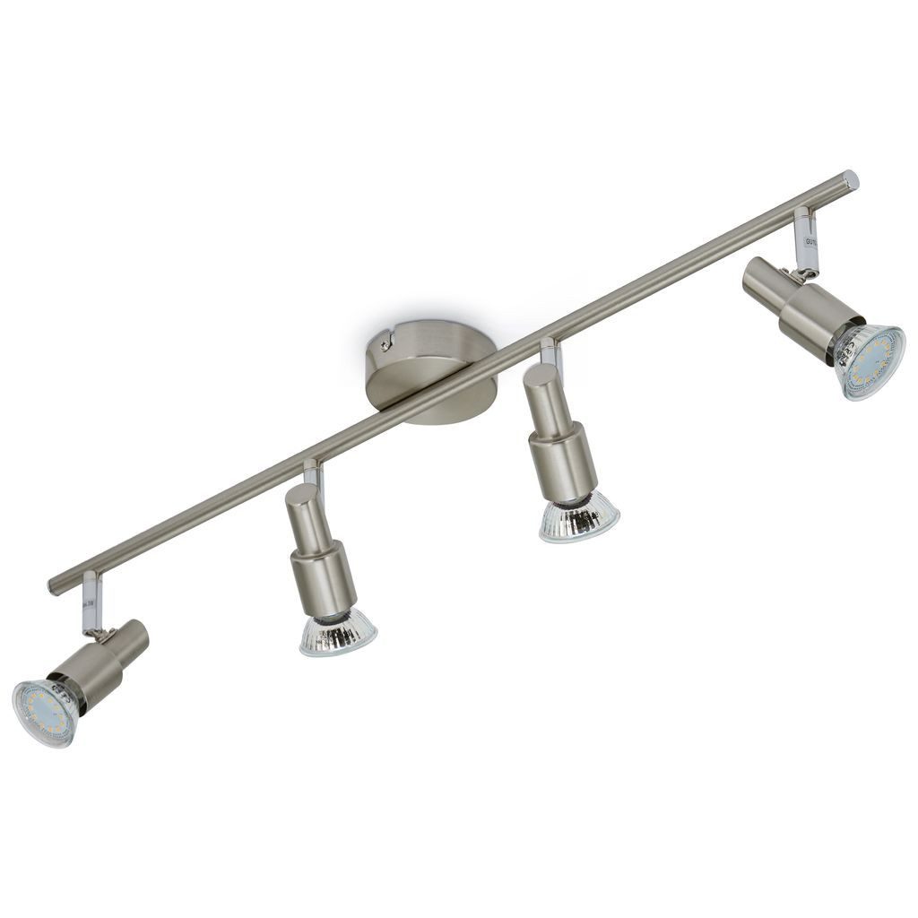 Briloner Leuchten LED Deckenleuchte 2907-042, LED wechselbar, 2700K - Extra-Warmweiß, matt-nickel, GU10, Deckenlampe