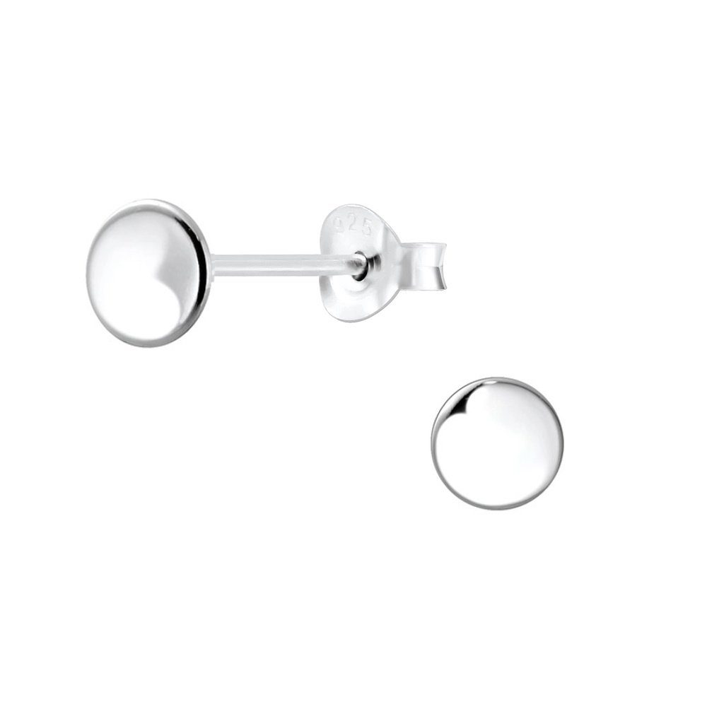 ALEXANDER YORK Paar Ohrstecker GEO PLÄTTCHEN 5 mm, 2-tlg., 925 Sterling Silber