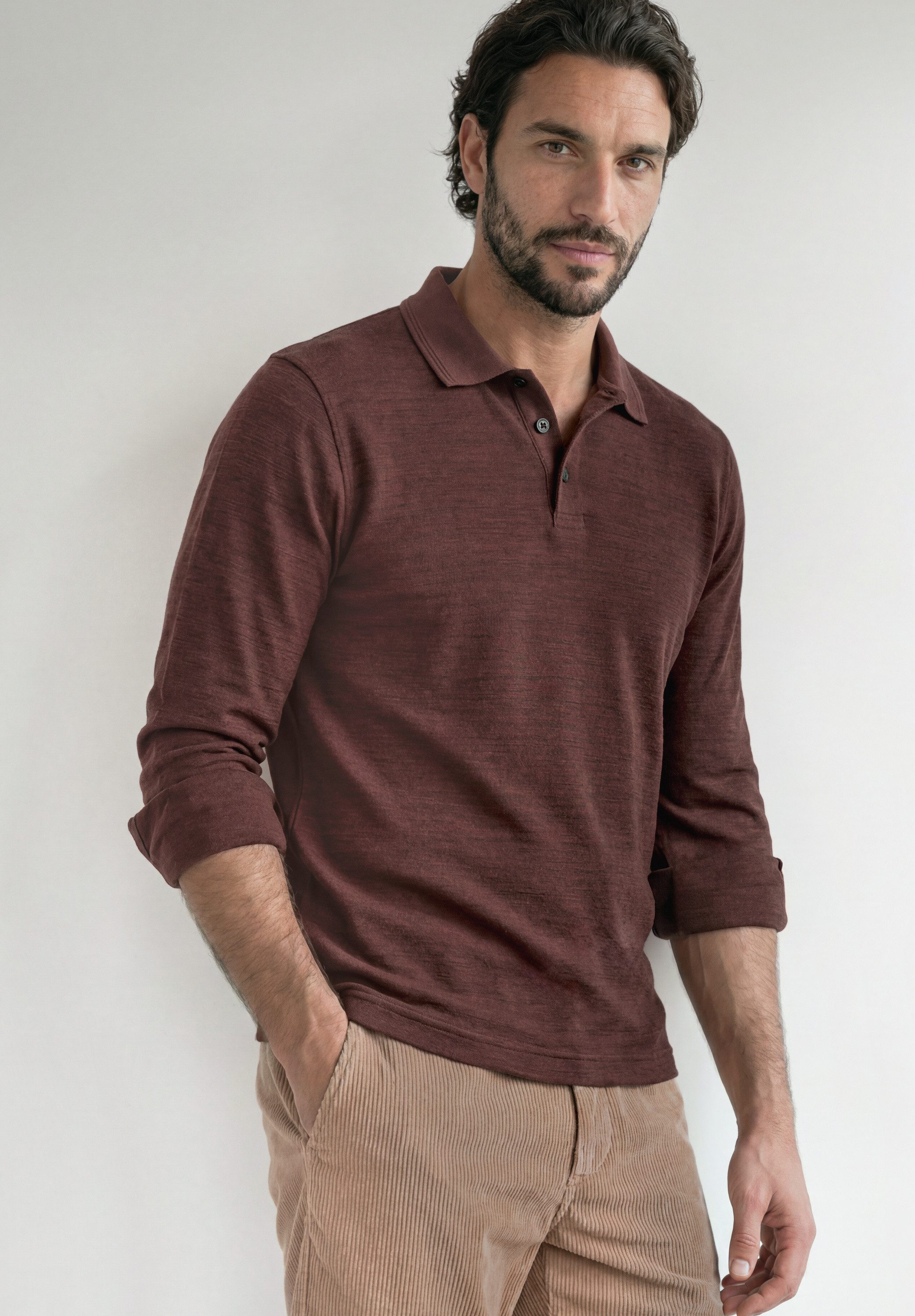 STREET ONE MEN Poloshirt aus Baumwolle mit Stretchante
