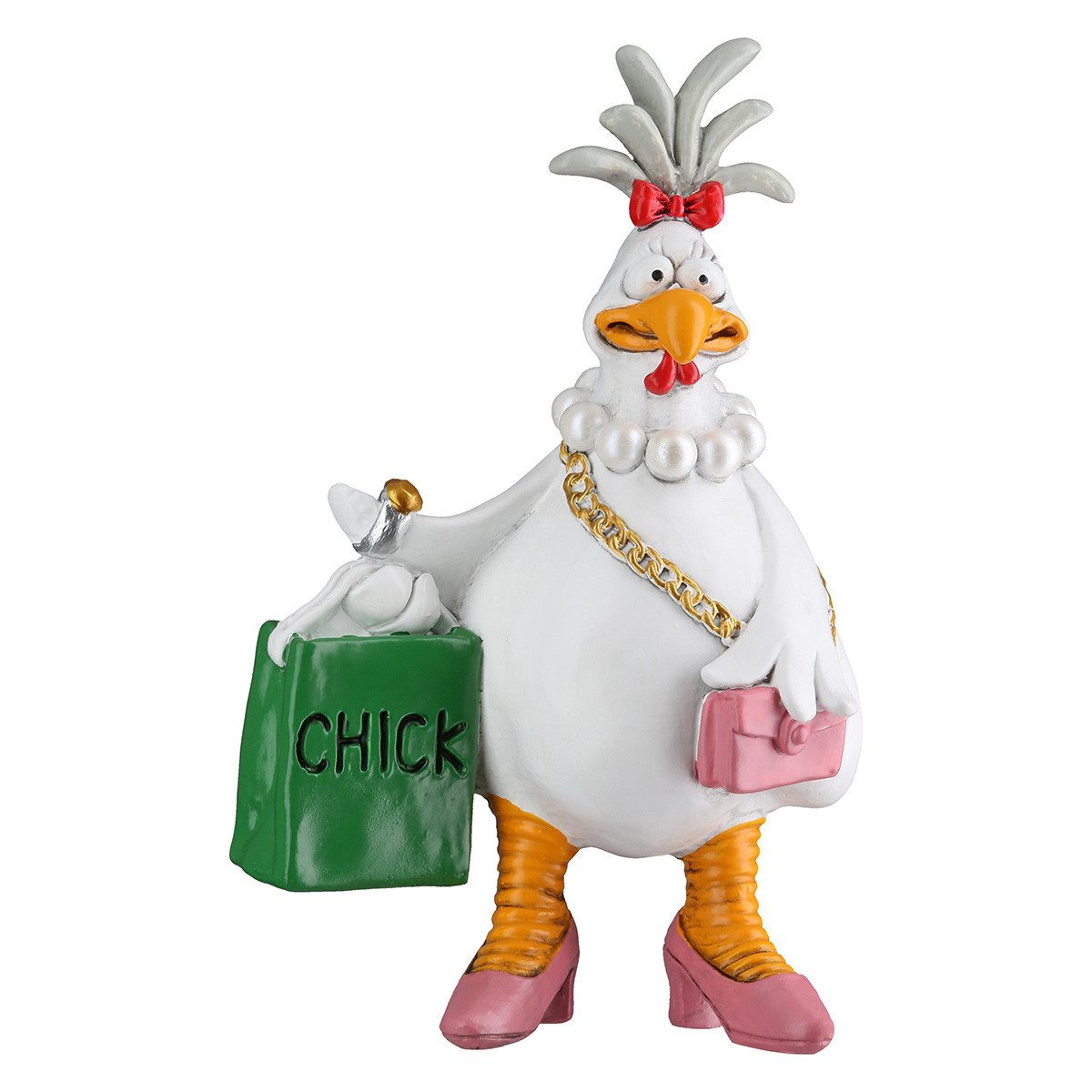 GILDE Comicfigur Dekofigur Madame Chicka Shopping Queen Huhn (1 St)