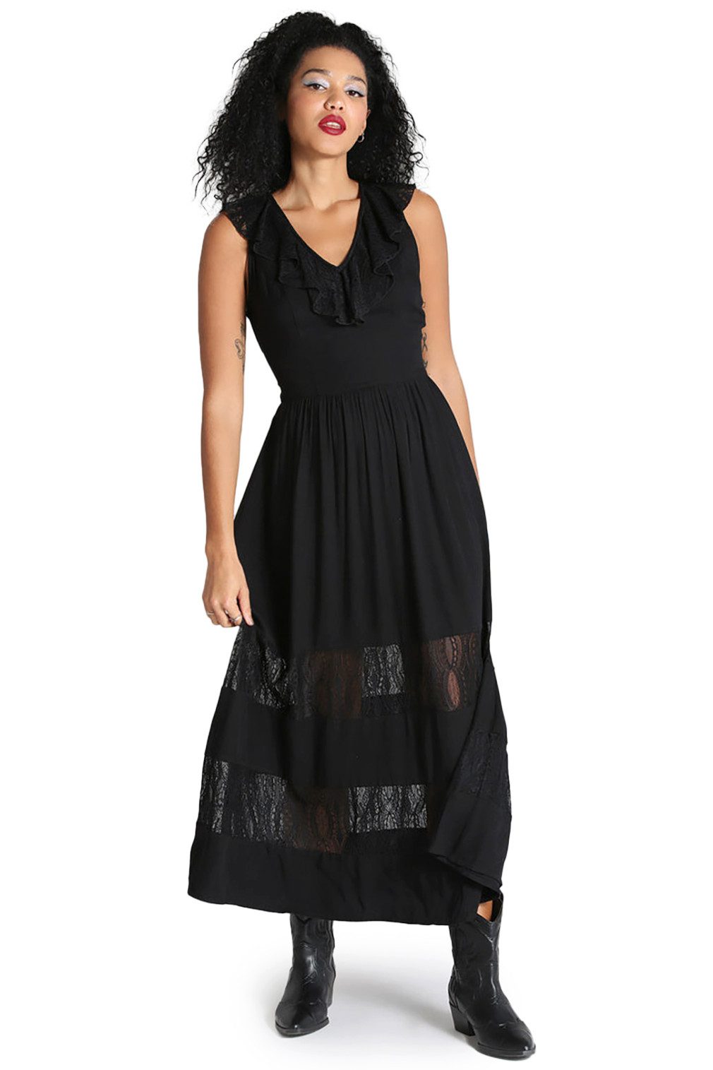 Hell Bunny Maxikleid Mortem Sommerkleid Retro günstig online kaufen