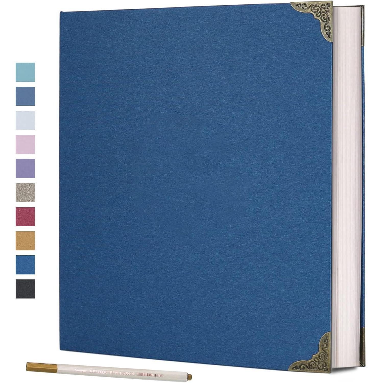LuxusKollektion Fotoalbum Fotoalbum Selbstklebend Hardcover Scrapbook 3 30x30CM 40Seiten Blau