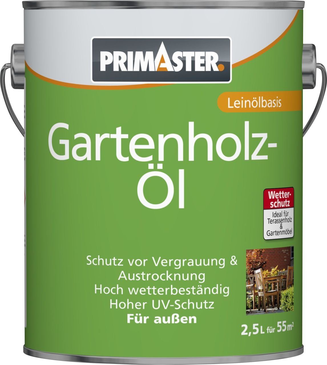 Gartenholzöl teak 2,5 L Primaster Primaster Hartholzöl