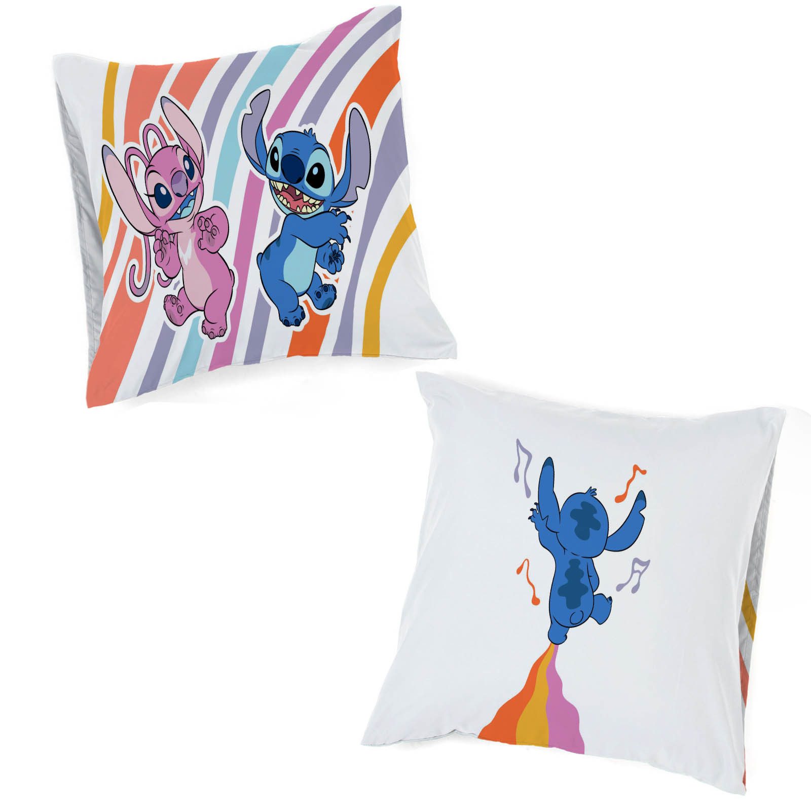 Disney Kinderbettwäsche Disney Lilo & Stitch Bettbezug-Set 135x200 cm + Kissenbezug 80x80 cm, Washed Cotton, 2 teilig, 100 % Baumwolle, maschinenwaschbar, wendb – Bild 4 von 5