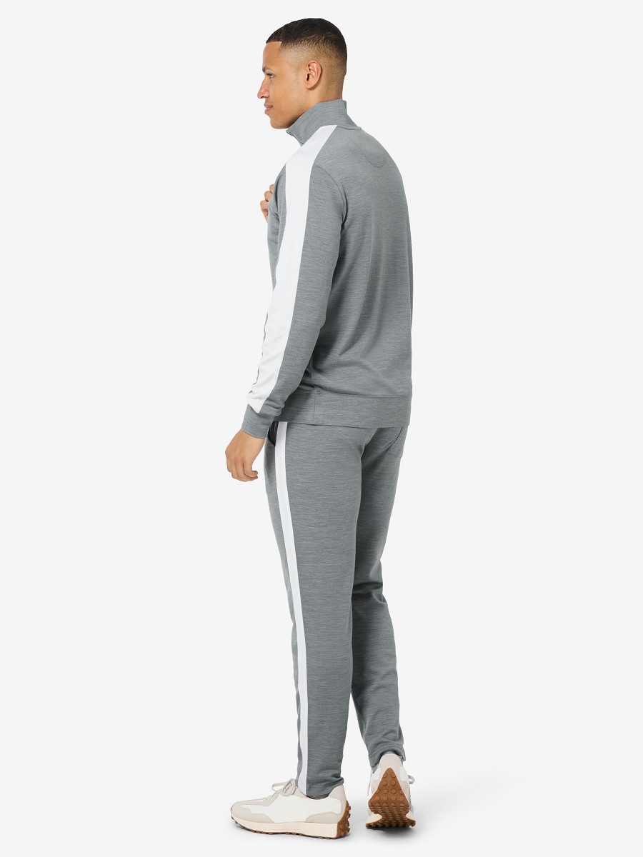 SUPER.NATURAL Rollkragenpullover für Herren, Merino M COLORADO ZIP TURTLENECK Stehkragen mit seitlichen Streifen, atmungsaktiv